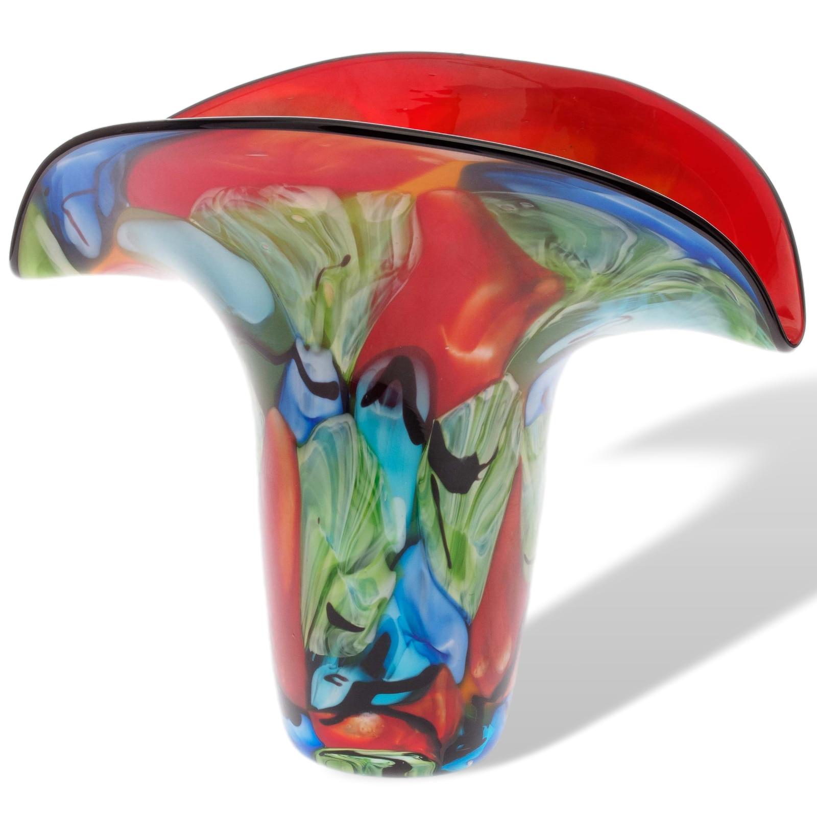 Glasvase Glas Vase im Murano Stil glass vase massive Tischvase 4,1kg