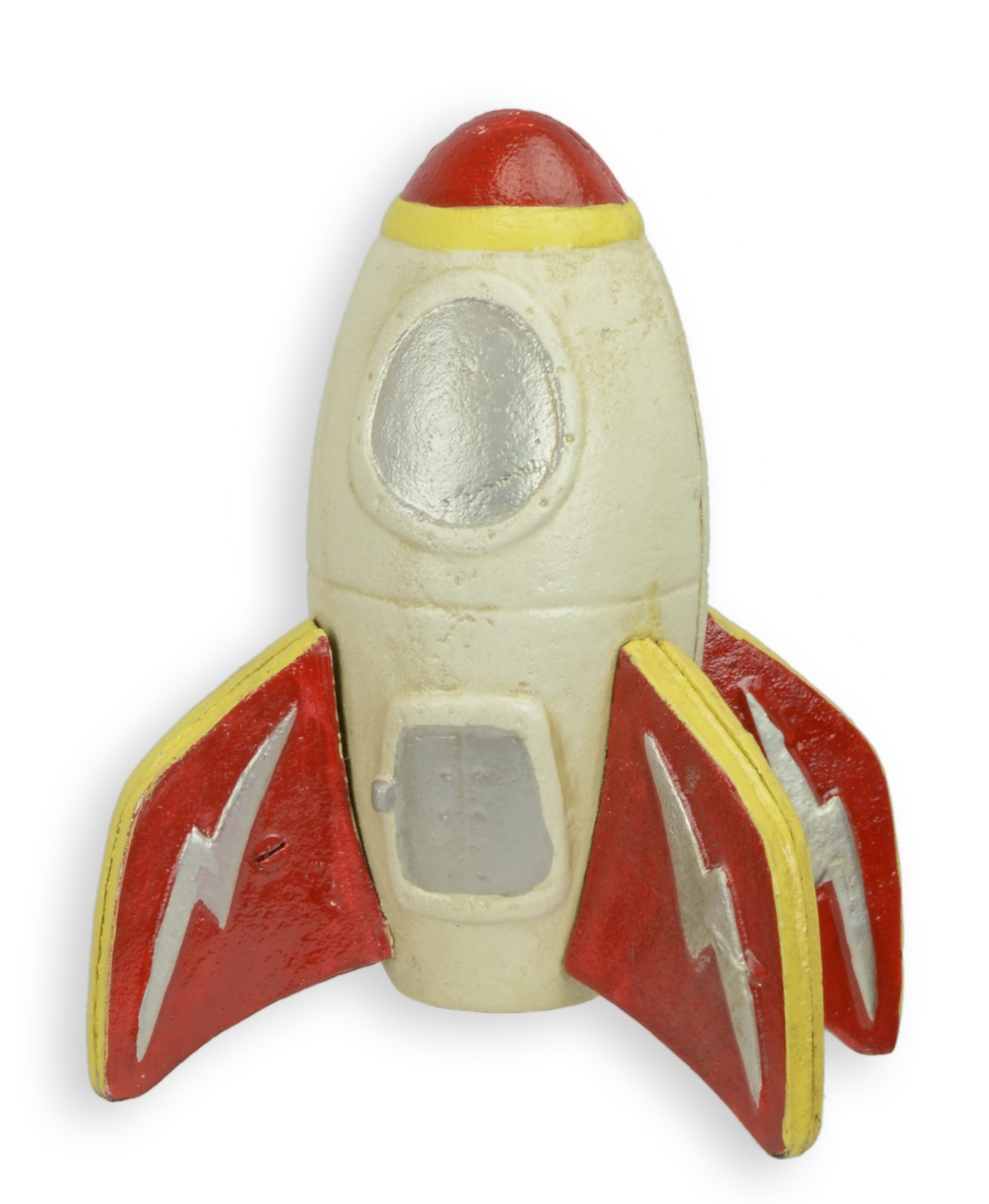 Spardose Rakete aus Gusseisen Replikat Retro Design Dekoration