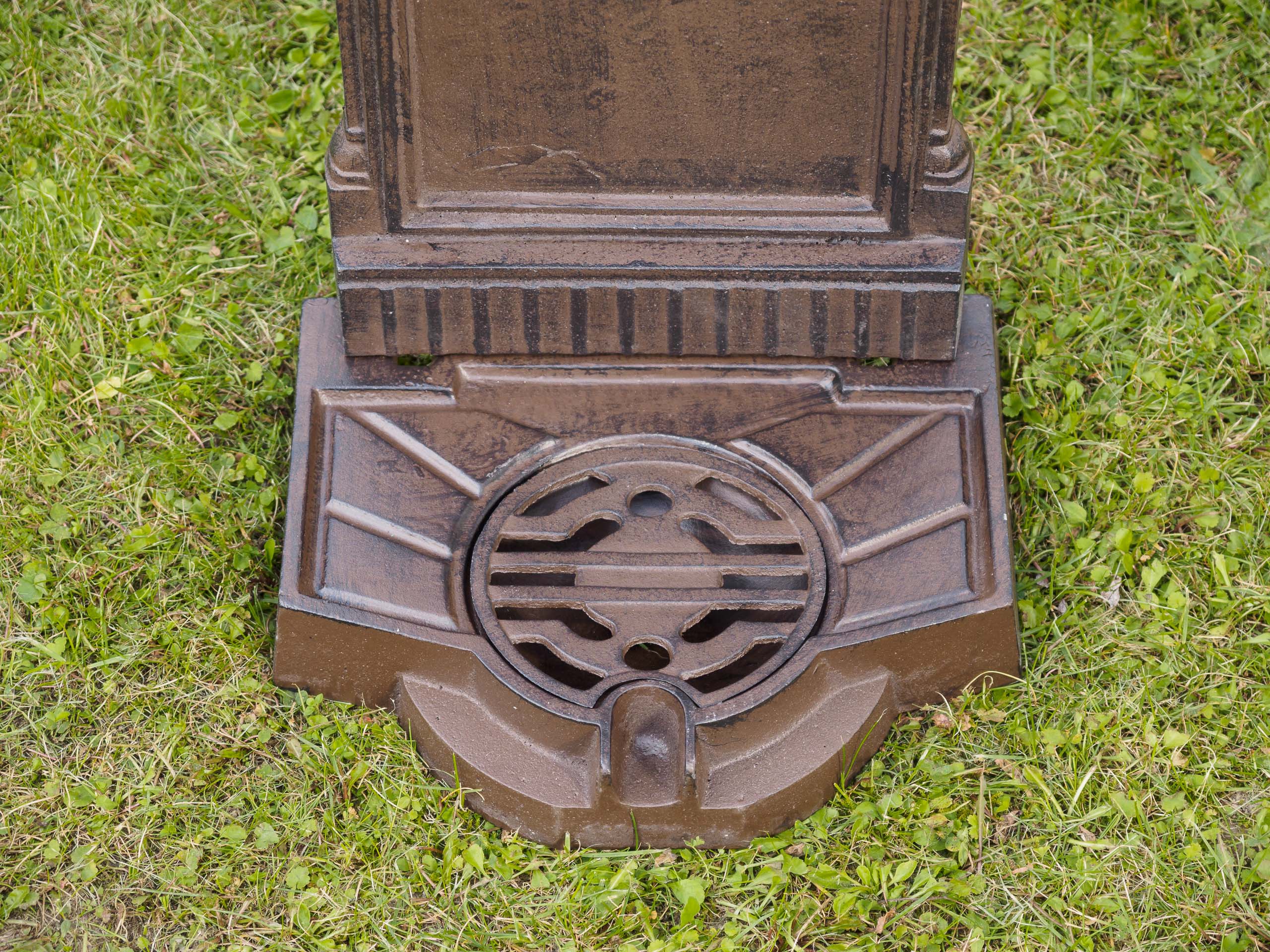 STANDBRUNNEN 64CM 11KG WASCHBECKEN BRUNNEN EISEN BRAUN WANDBRUNNEN ANTIK STYLE