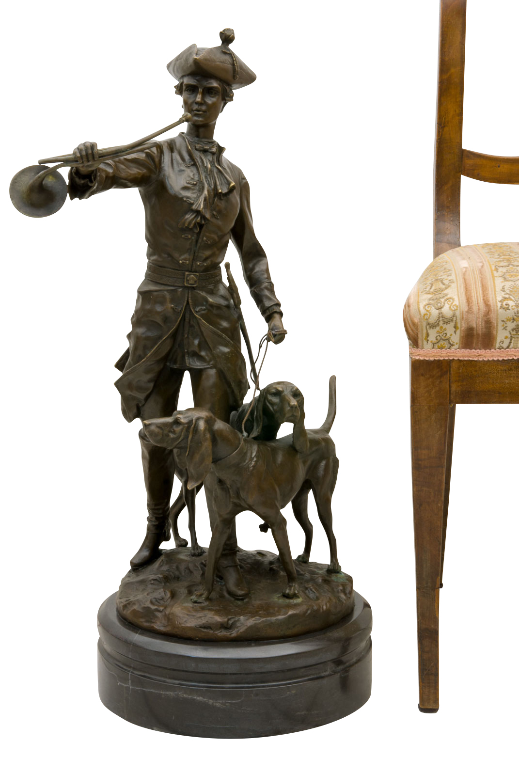 Bronzeskulptur Louis XV Hund im Antik-Stil Bronze Figur Statue 72cm