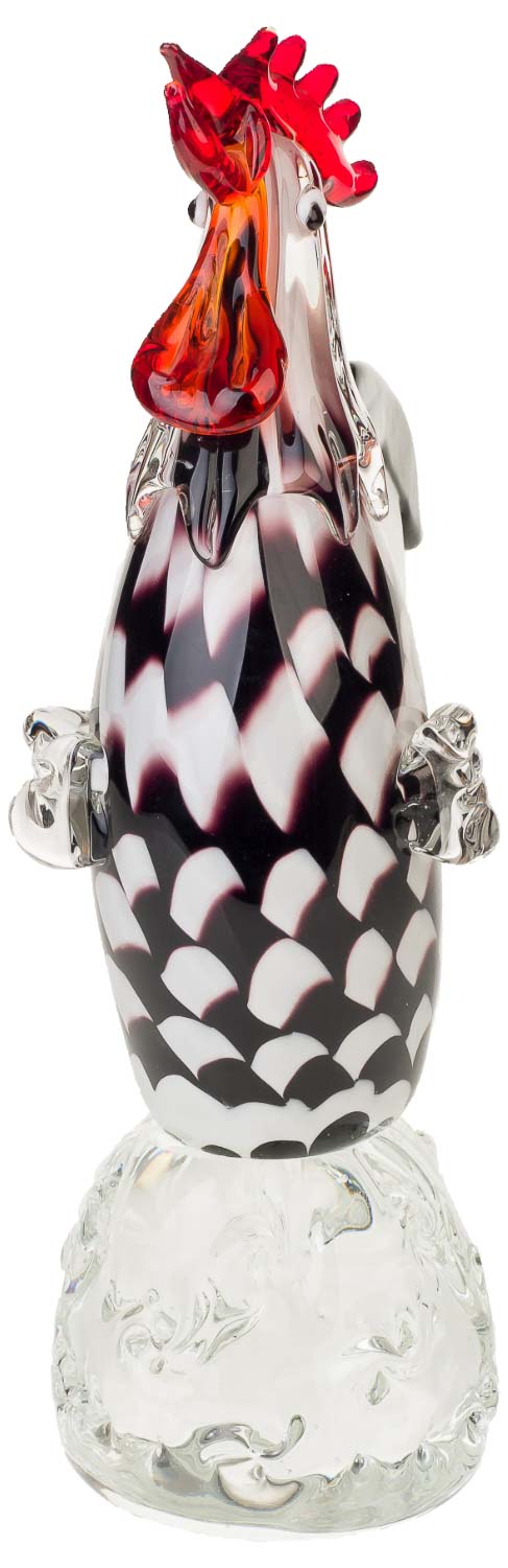 Glasfigur Figur Hahn Glas im Murano Antik Stil - 40cm