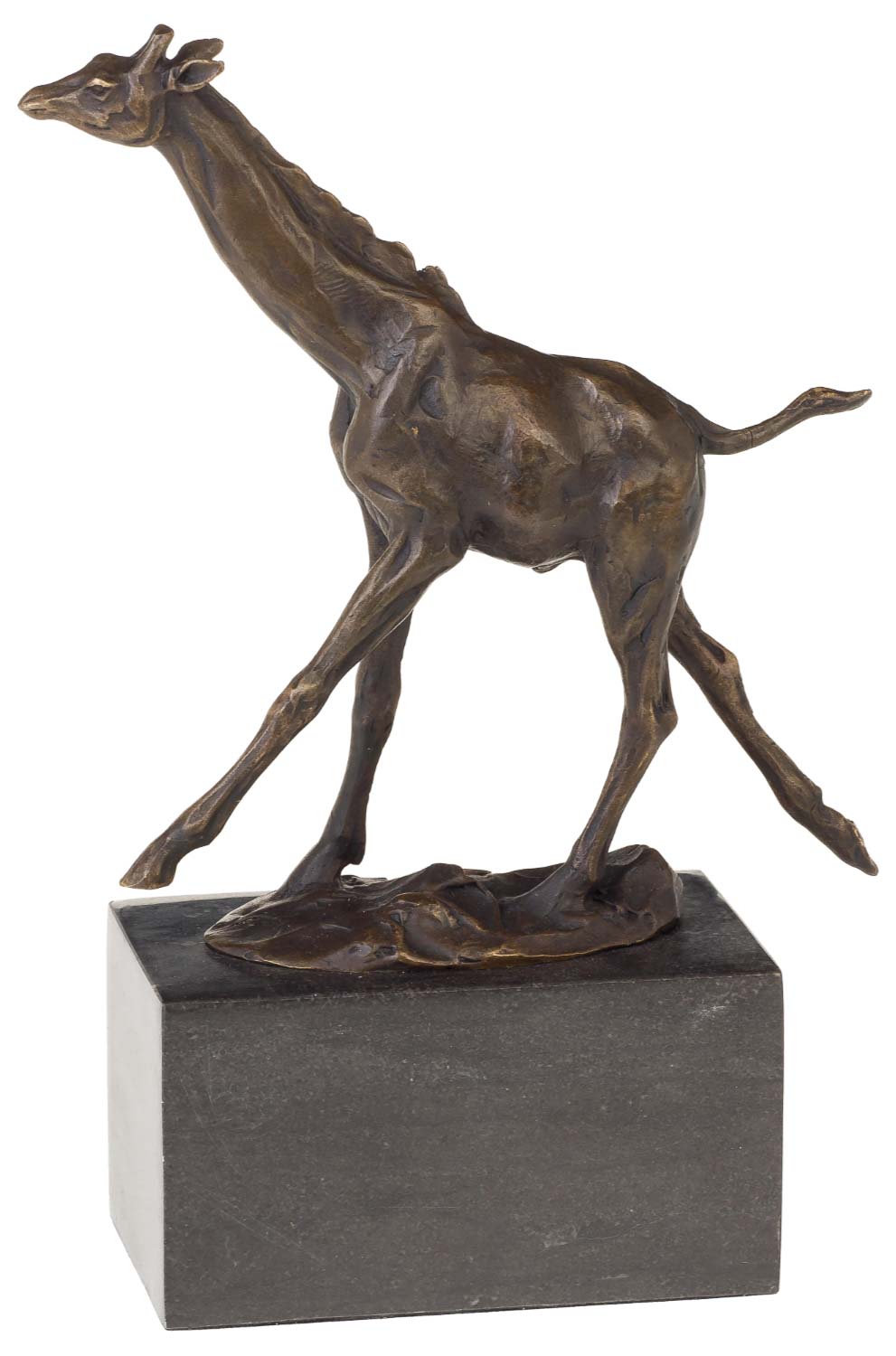 Bronzeskulptur Bronzeskulptur Bronze Giraffe Figur Statue im Antik-Stil 26cm