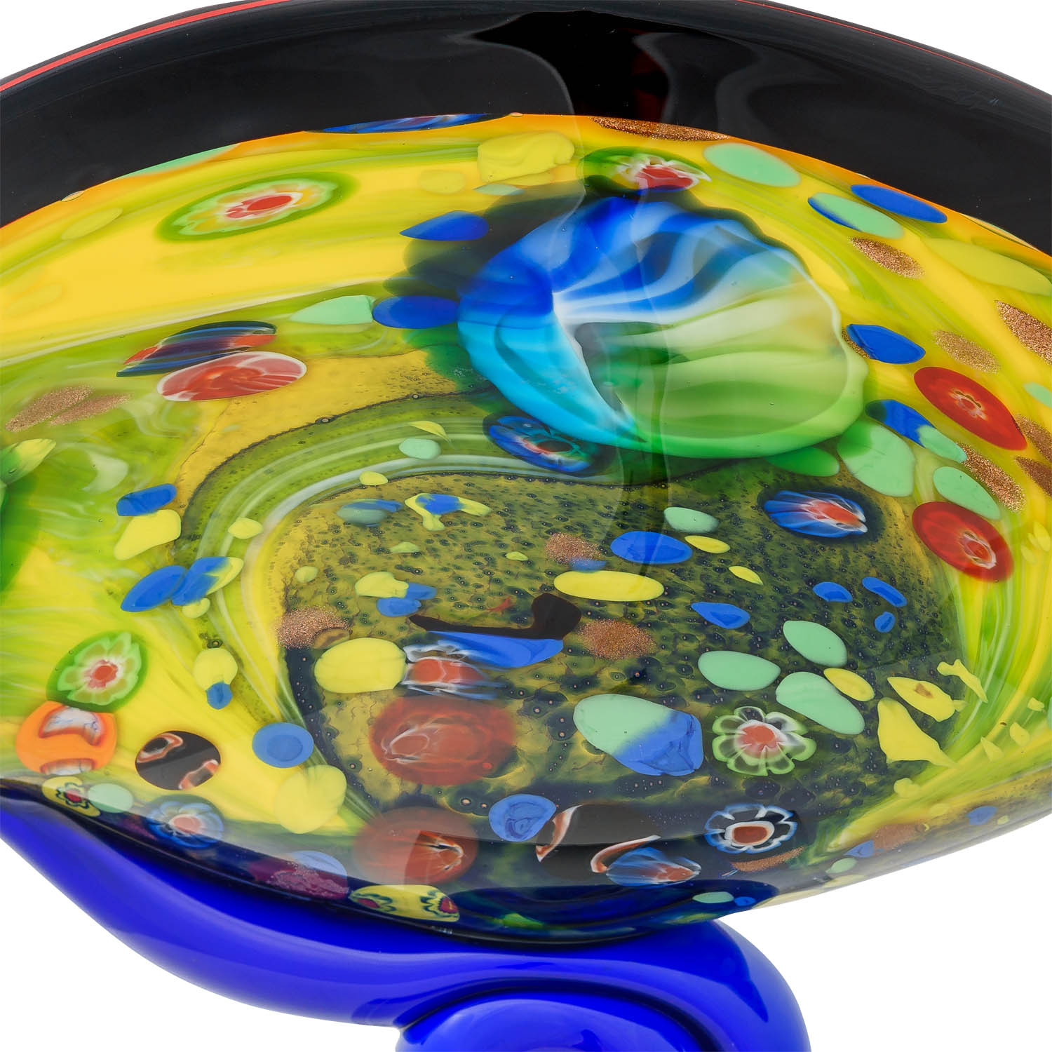 Glasschale im Italien Murano antik Stil Breite 43cm 6kg Glas Schale glass bowl