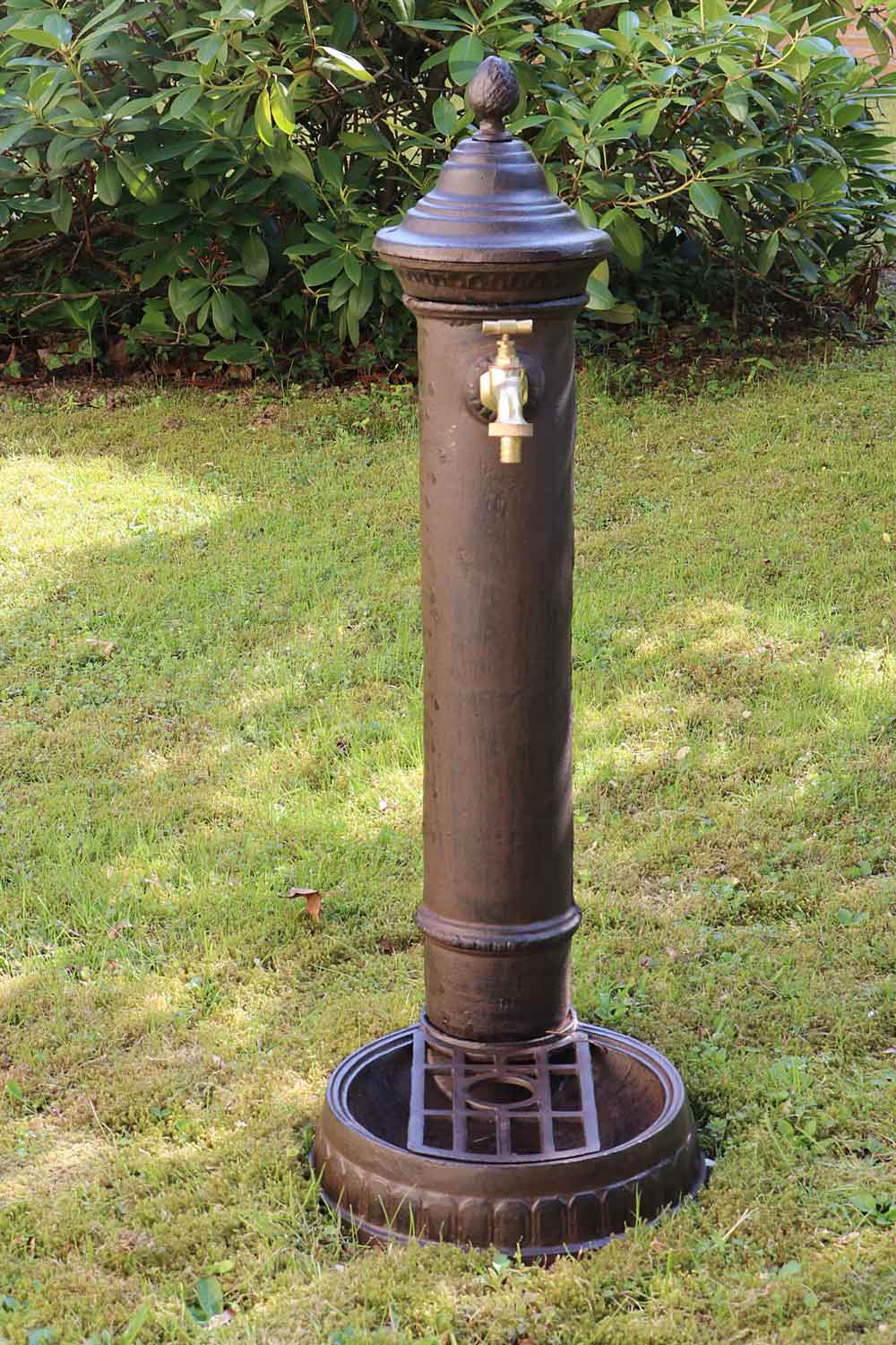 Standbrunnen 78cm Waschbecken Brunnen Eisen Waschplatz Antik-Stil braun