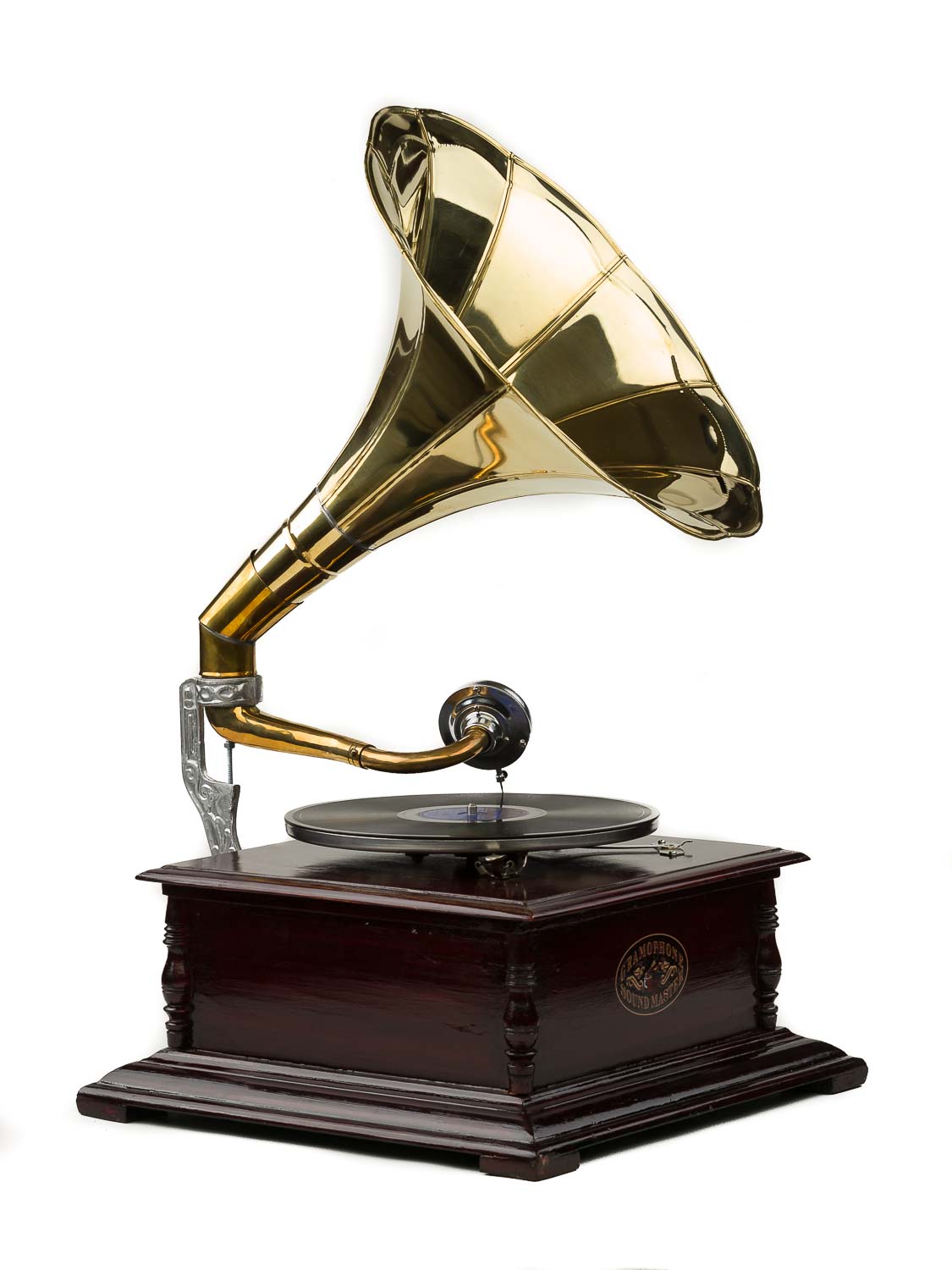 Nostalgie Grammophon Schellackplatten Gramophone Trichtergrammophon Antikstil