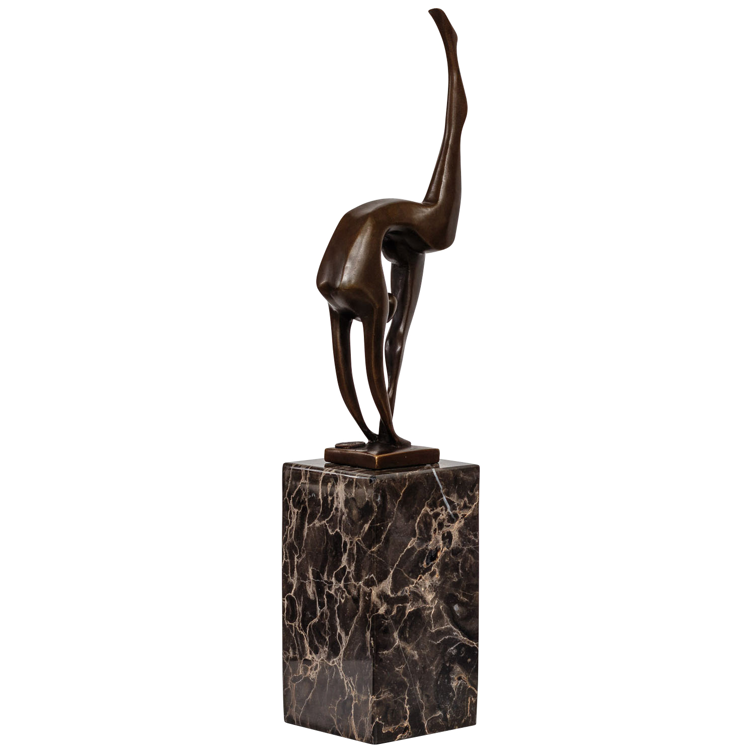 Bronzeskulptur Frau Schlangenmensch im Antik-Stil Bronze Figur Statue 36cm