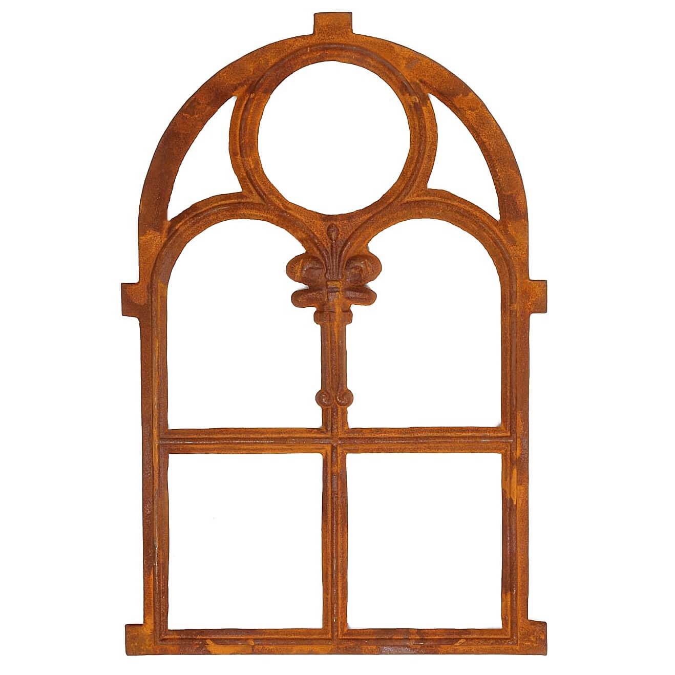 Nostalgie Stallfenster 46x76cm Fenster Gusseisen Rahmen rostig antik Stil Eisen