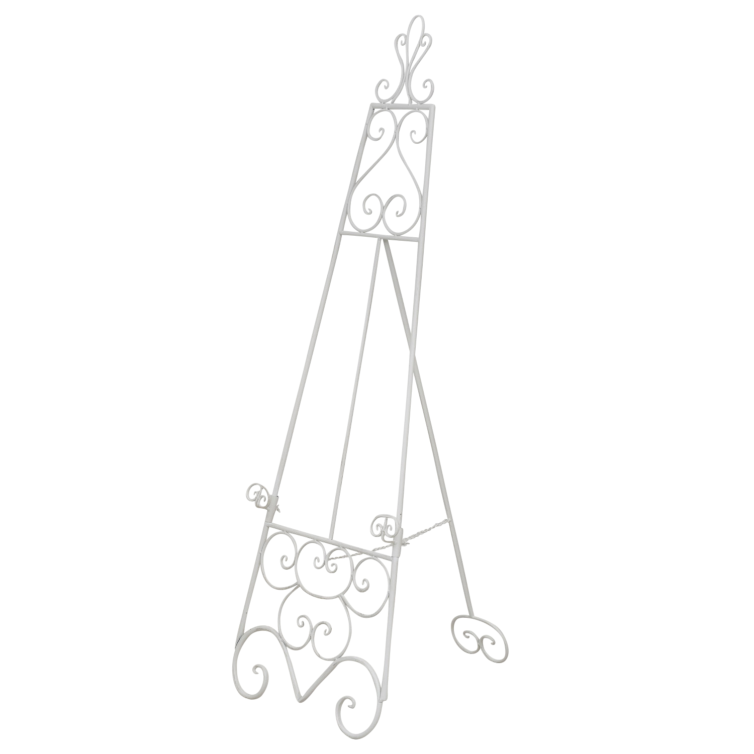 Staffelei Bildhalter Bilderständer Aufsteller Nostalgie Eisen Antik-Stil weiss