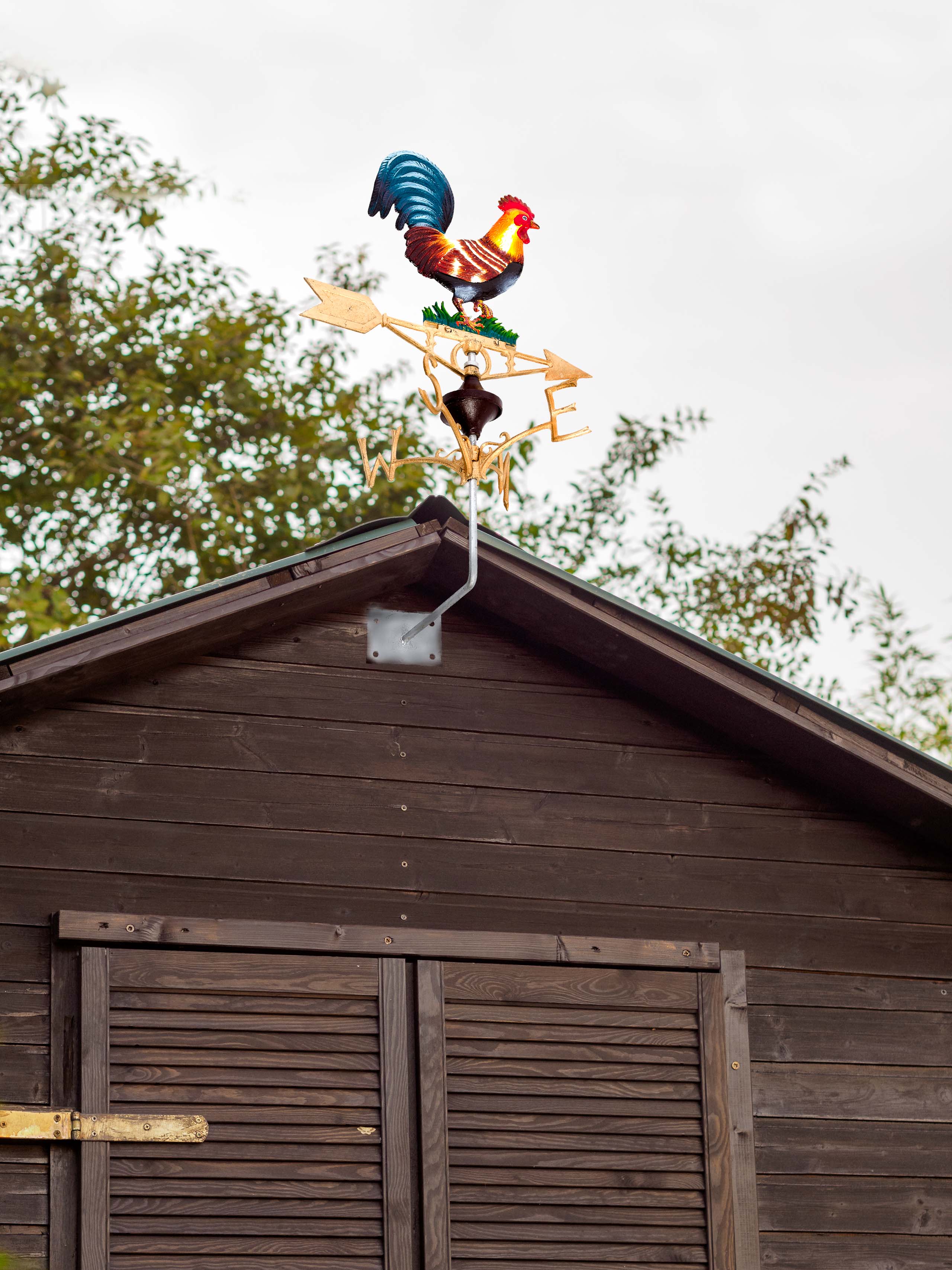 Nostalgie Wetterhahn Hahn Wetterfahne Windrad Eisen antik Stil iron weather vane