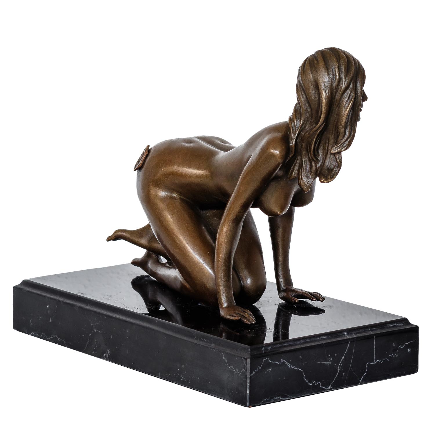 Bronzeskulptur Frau Erotik Kunst im Antik-Stil Bronze Figur 21cm