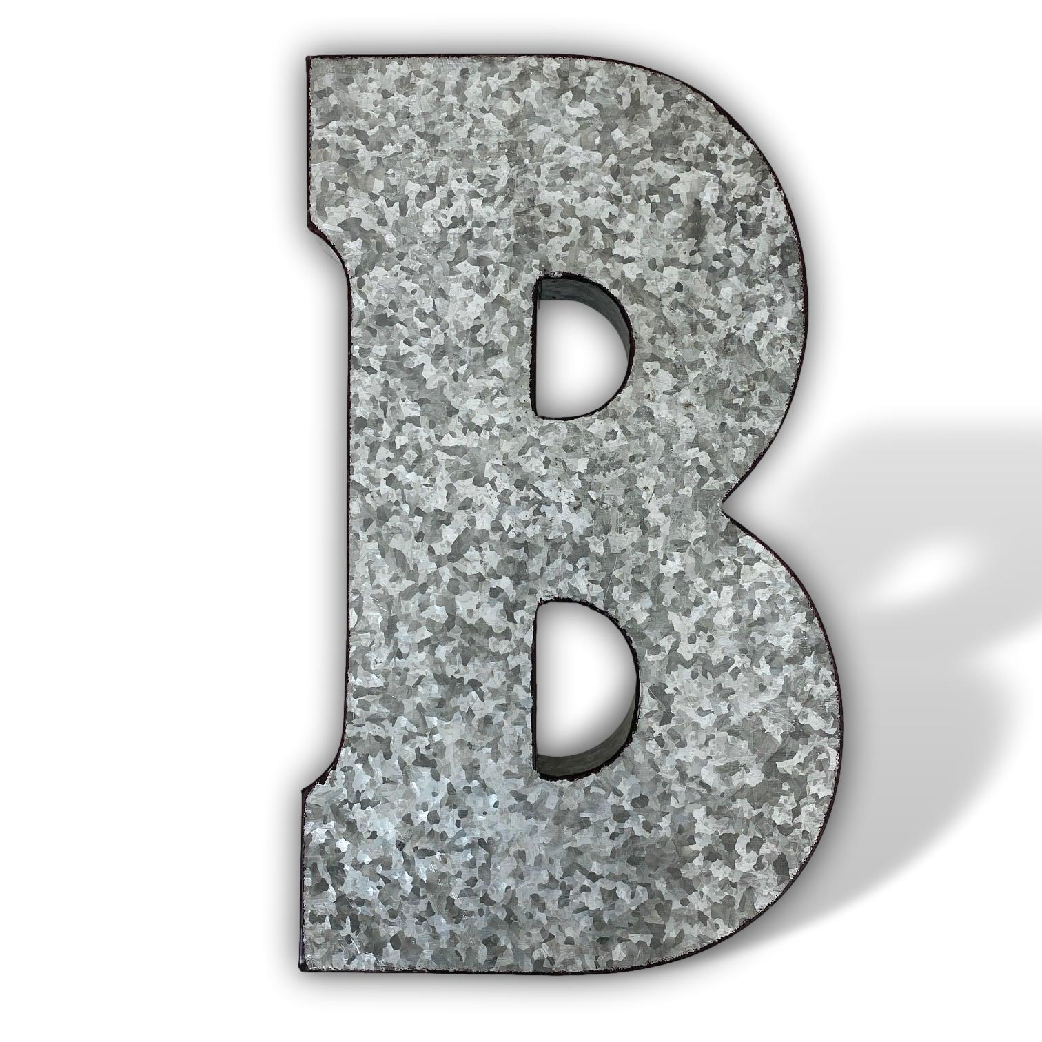 XXL Buchstabe b Zink Metall 52cm Dekoration Garten 3D
