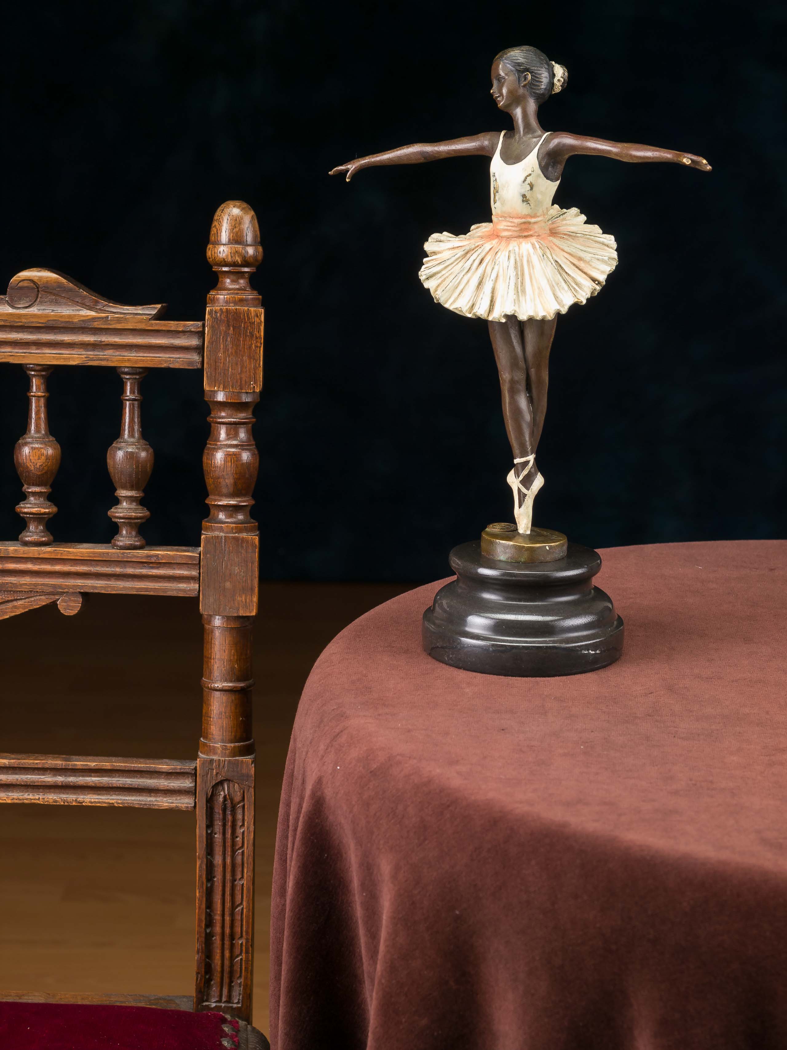 Bronze Skulptur Ballett Tänzerin Ballerina dancer antik stil sculpture figure