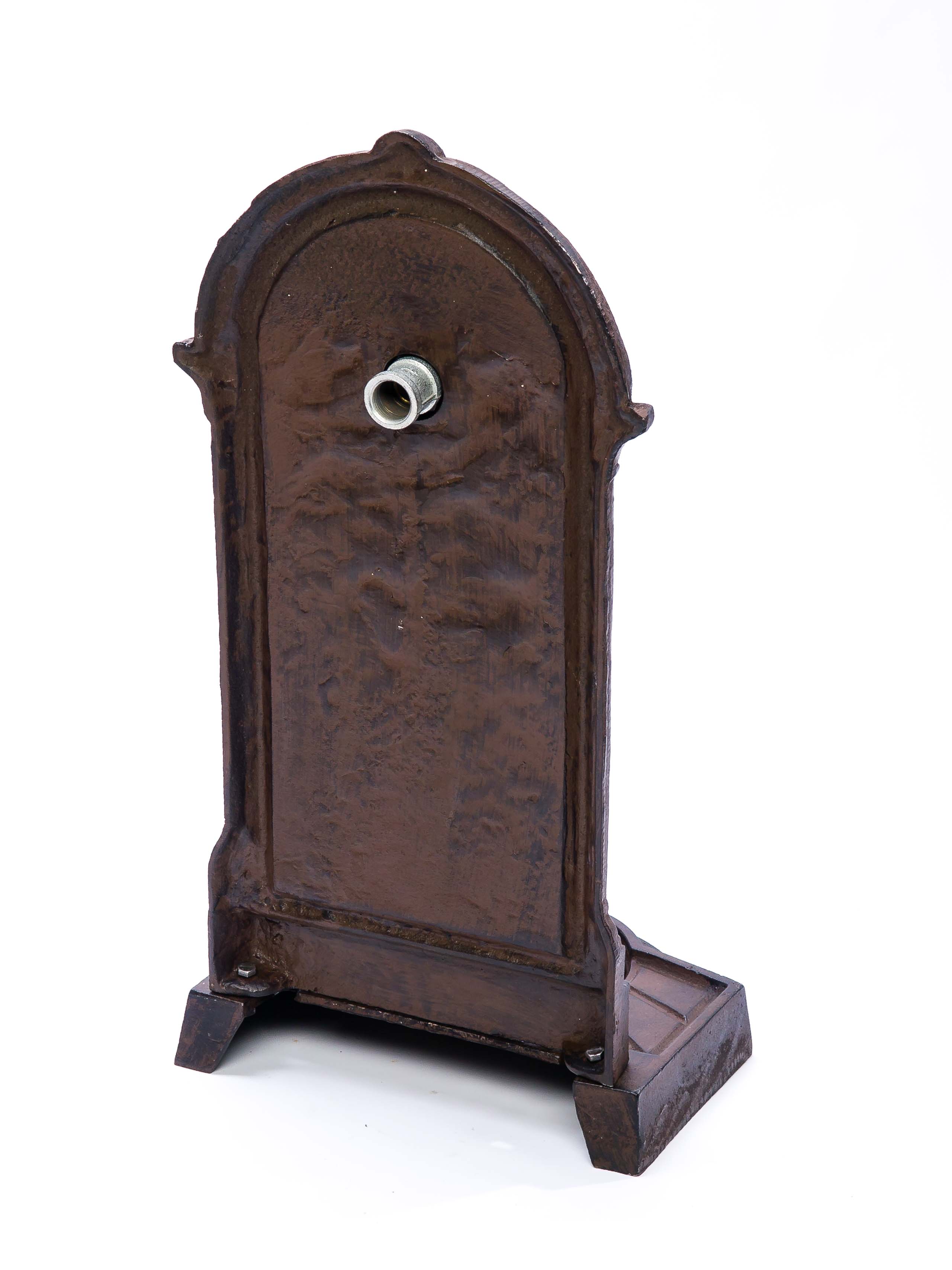 STANDBRUNNEN 64CM 11KG WASCHBECKEN BRUNNEN EISEN BRAUN WANDBRUNNEN ANTIK STIL