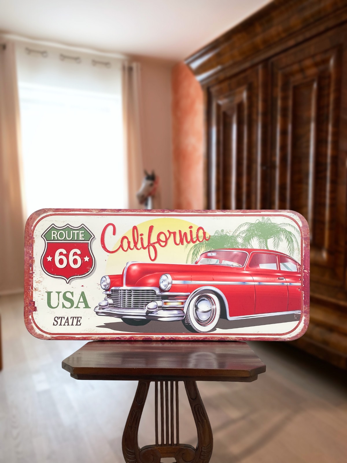 XXL Blechschild Magnettafel Route 66 USA California Wandschild 100x47cm