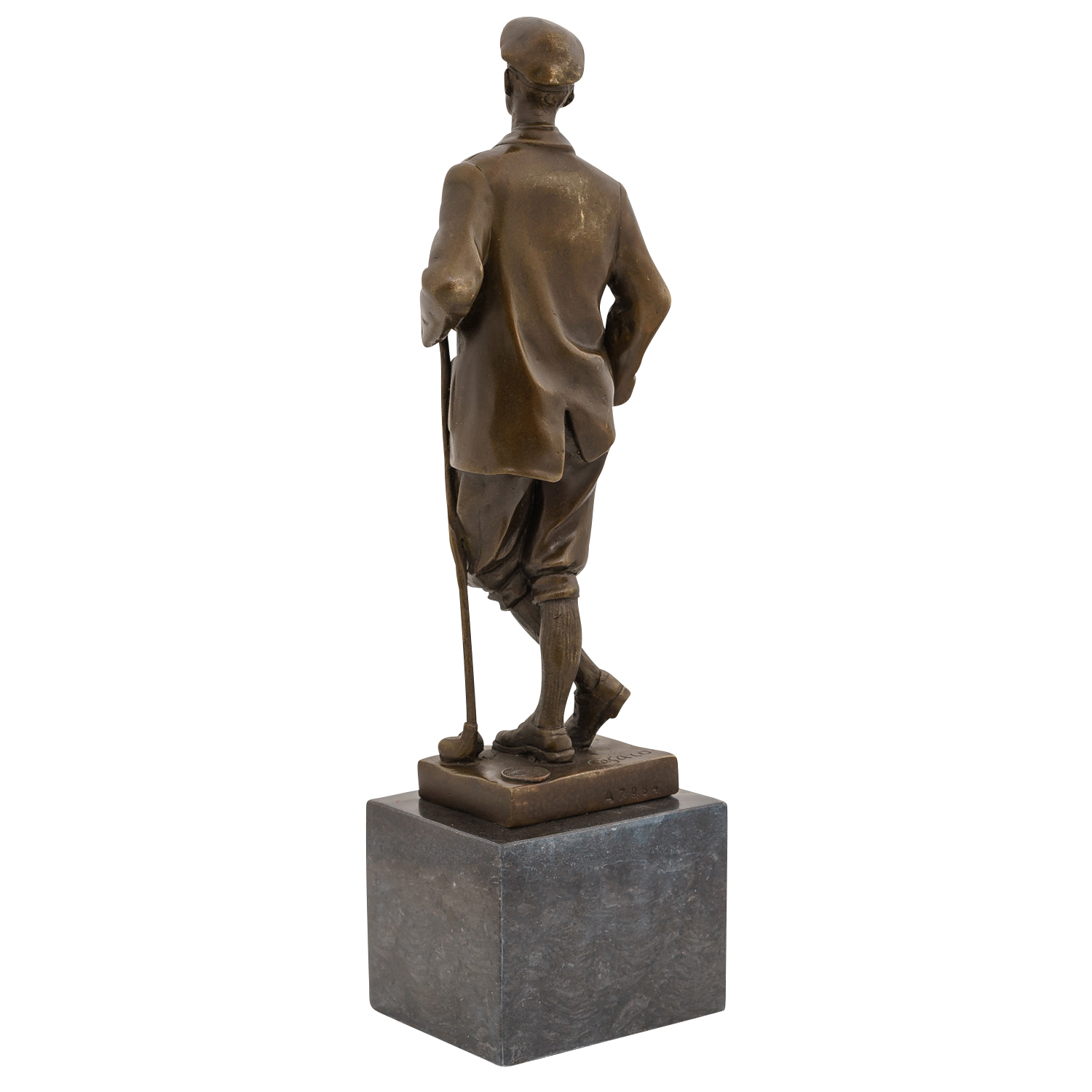 Bronzeskulptur Golfer Golf im Antik-Stil Bronze Figur 32cm