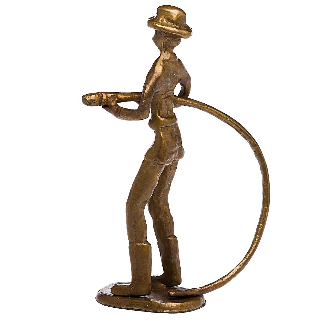 Skulptur Feuerwehrmann Feuerwehr Antik-Stil Bronze Figur Moderne Kunst
