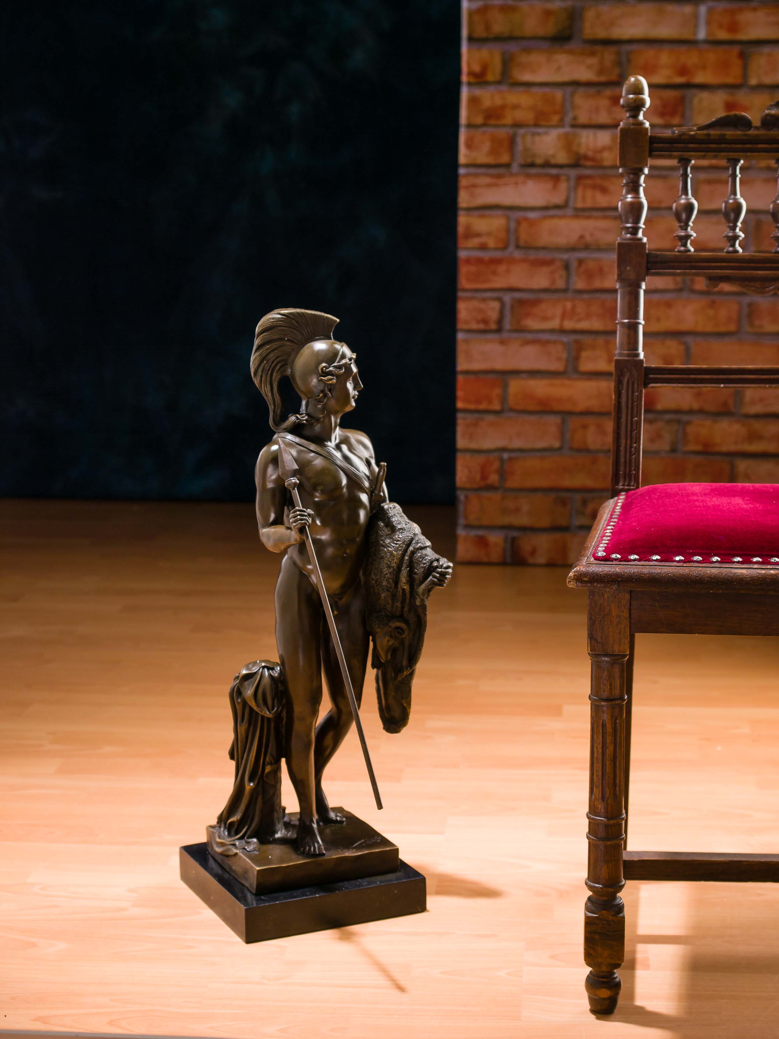 Bronze Skulptur Jason goldenes Vlies Figur 16kg Bronzeskulptur 67cm Bronzefigur