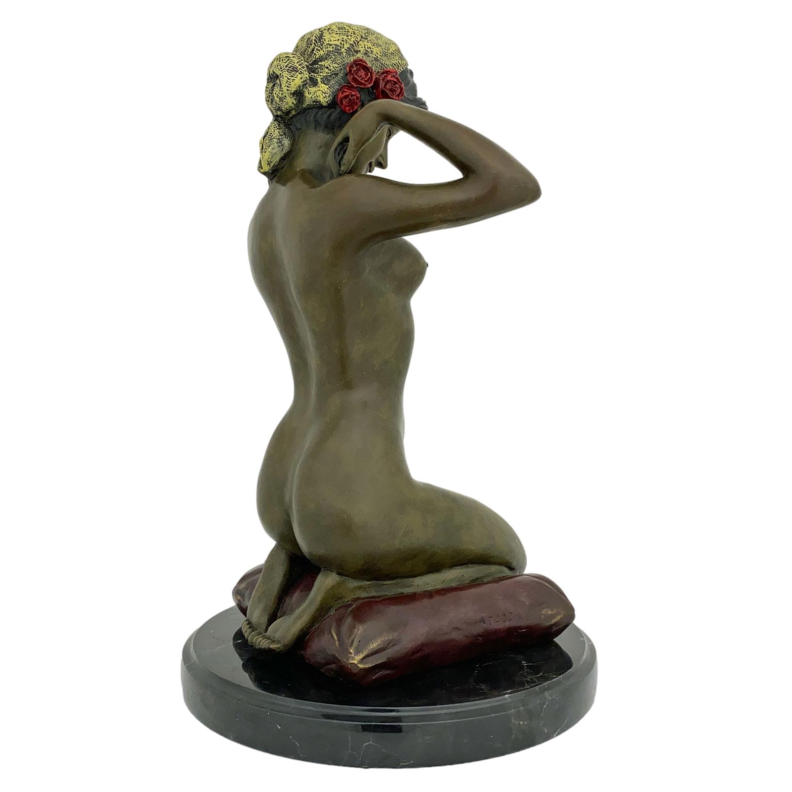 Bronzeskulptur Kunst Erotik nach Paul Ponsard Figur Antik-Stil 29cm Replik Kopie