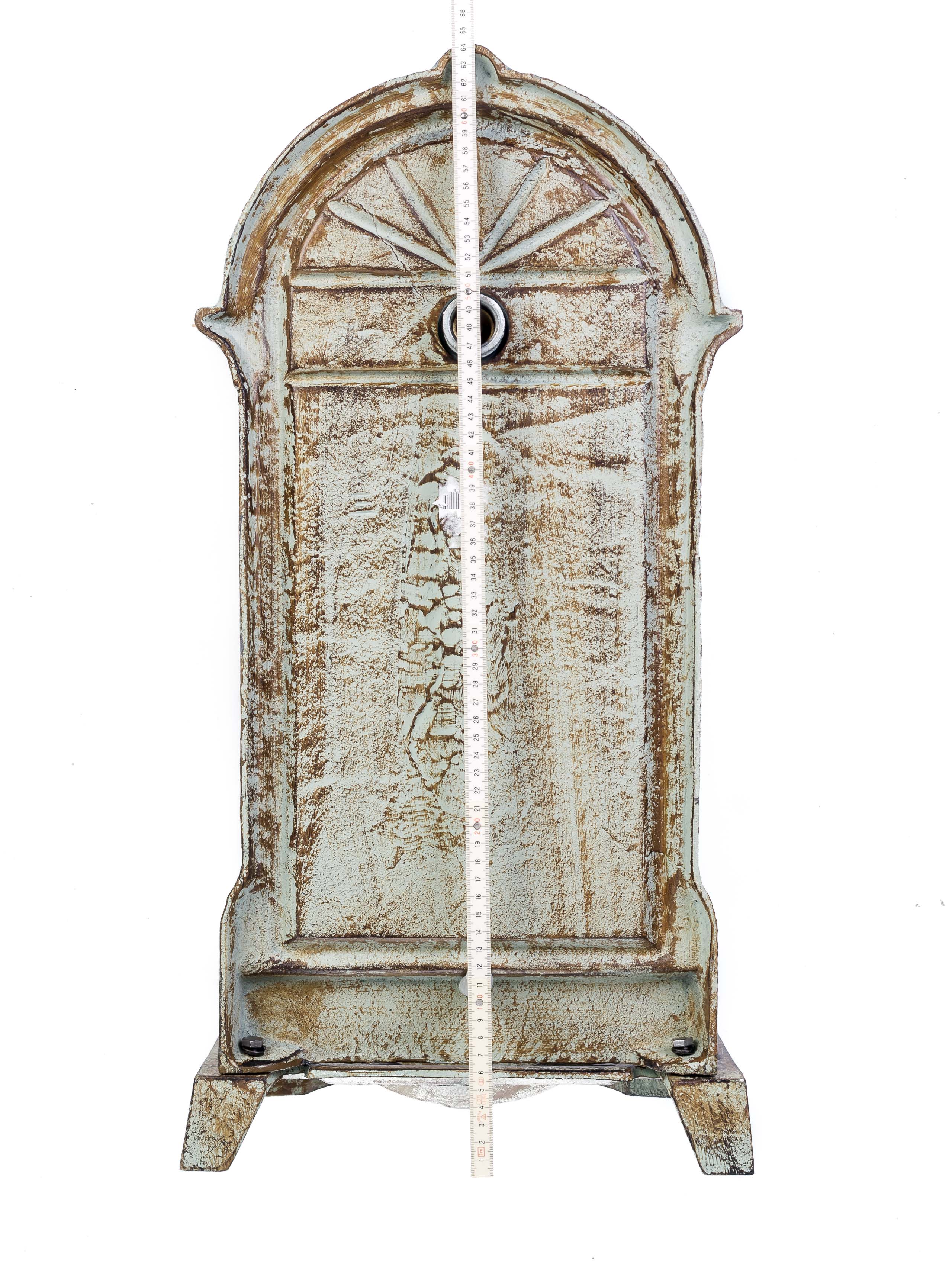 Standbrunnen 64cm Waschbecken 11kg Brunnen Eisen grün Wandbrunnen Antik-Stil