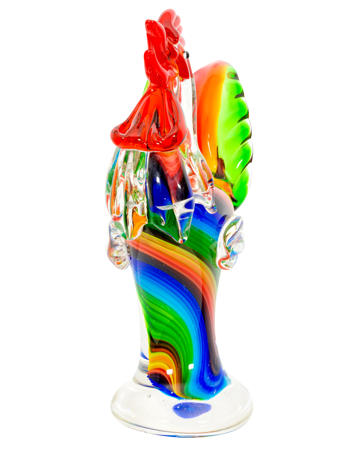 Glasfigur Figur Hahn Glas im Murano Antik Stil 29cm