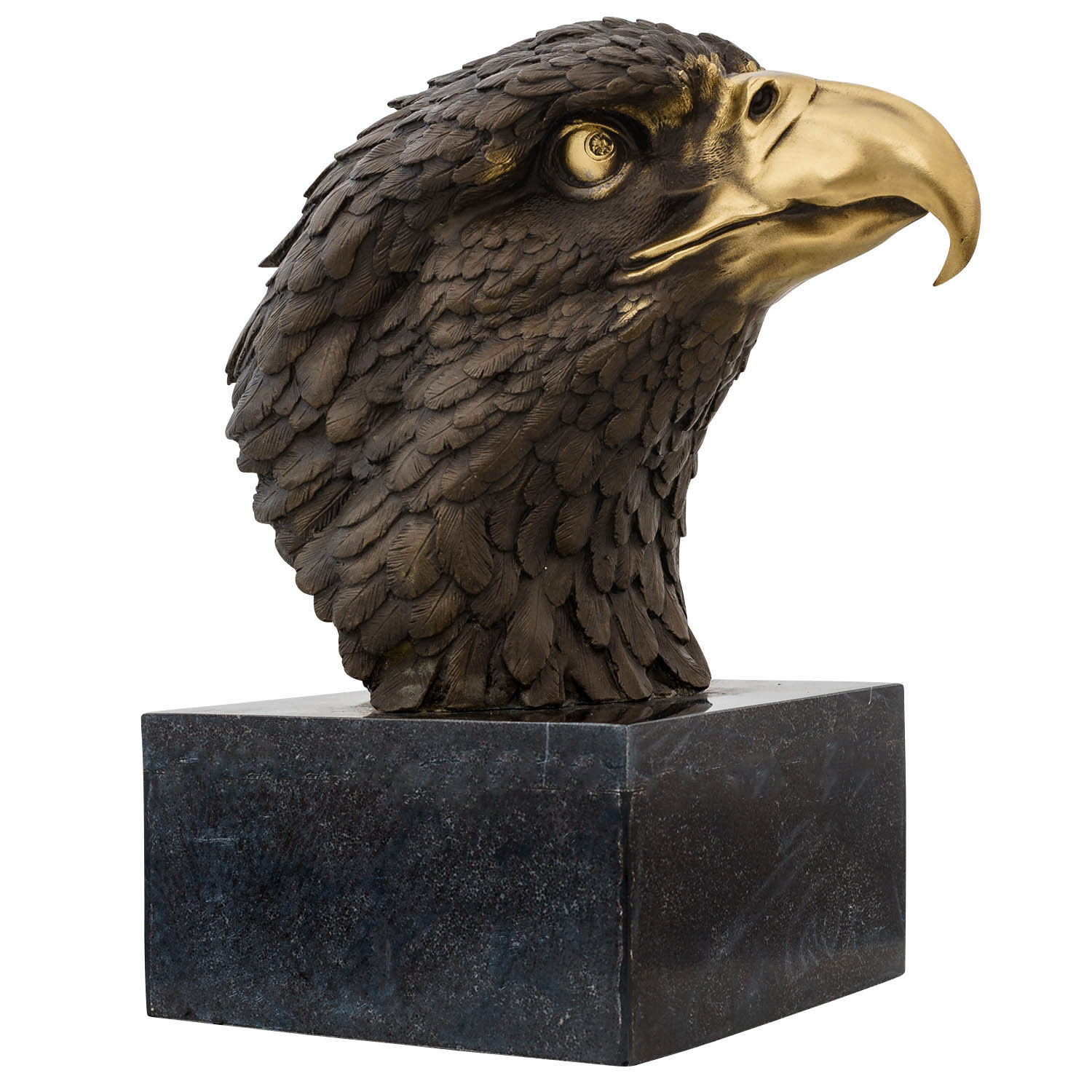 Bronze Adler Büste Figur Skulptur Statue im Antik-Stil 31cm