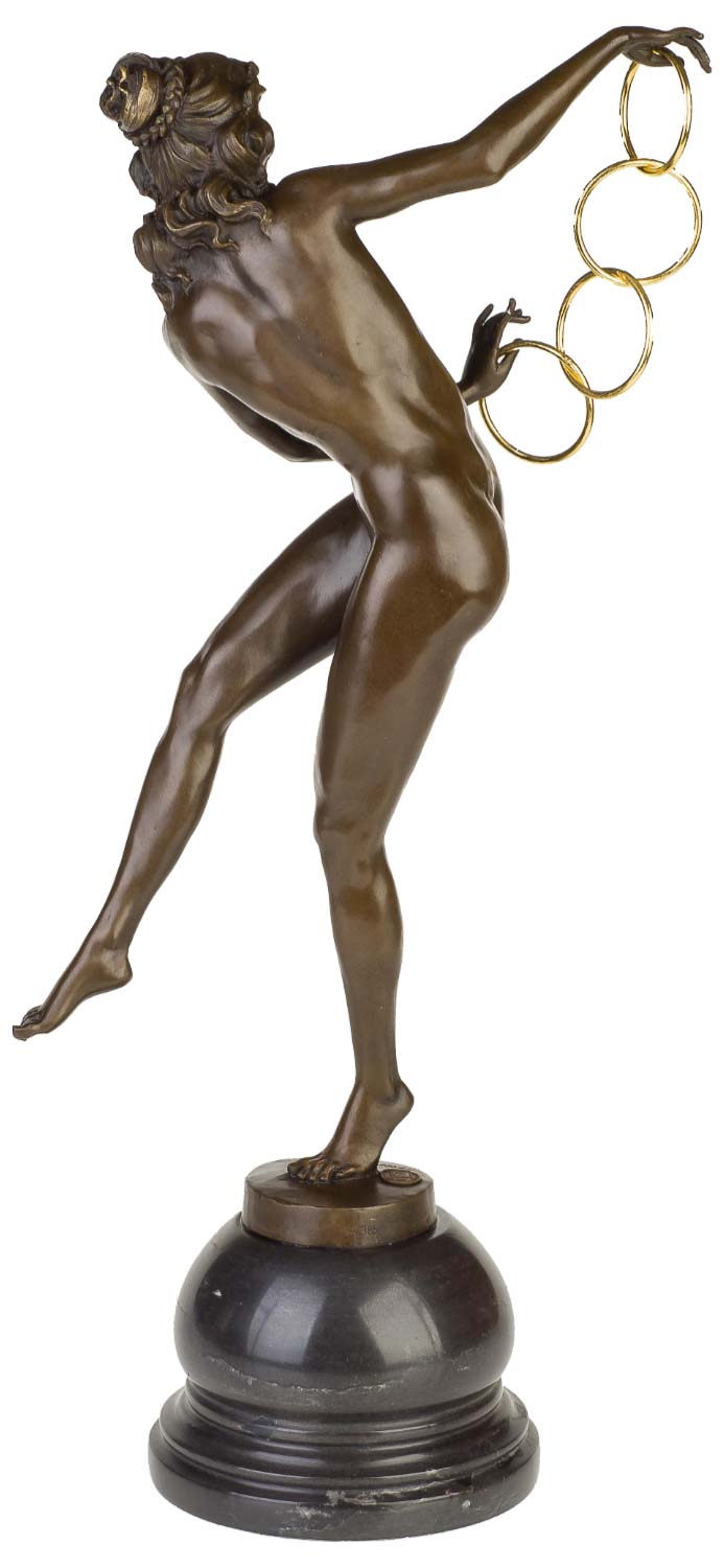 Bronzeskulptur erotische Kunst Erotik im Antik-Stil Bronze Figur Statue 53,5 cm