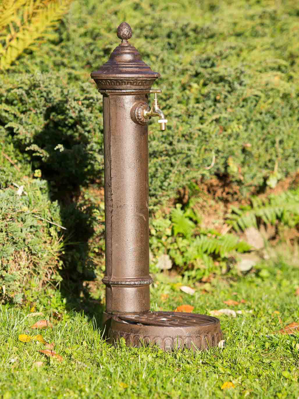 Standbrunnen 78cm Waschbecken Brunnen Eisen Waschplatz Antik-Stil braun