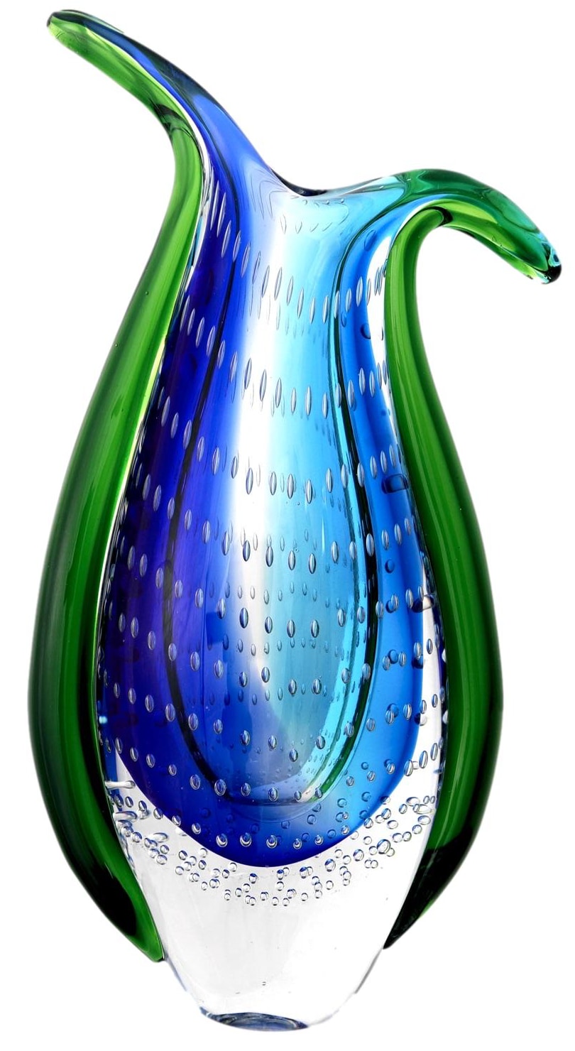 Glasvase Glas Vase im Italien Murano-Antik-Stil Höhe 27cm 2kg Tischvase Moderne