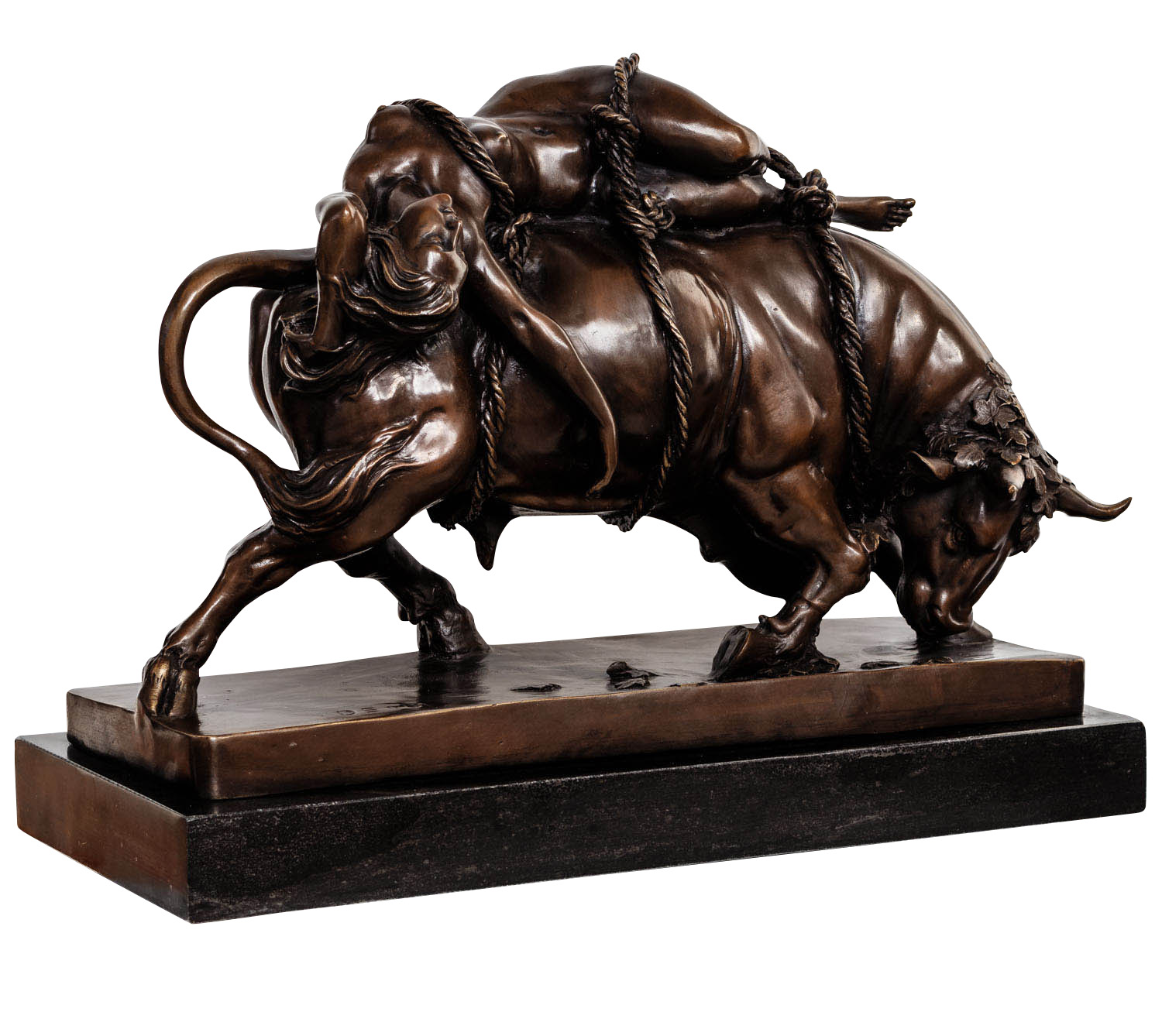 Bronzeskulptur Europa Stier nach Marcel Debut Stil Bronze Figur Skulptur Replik