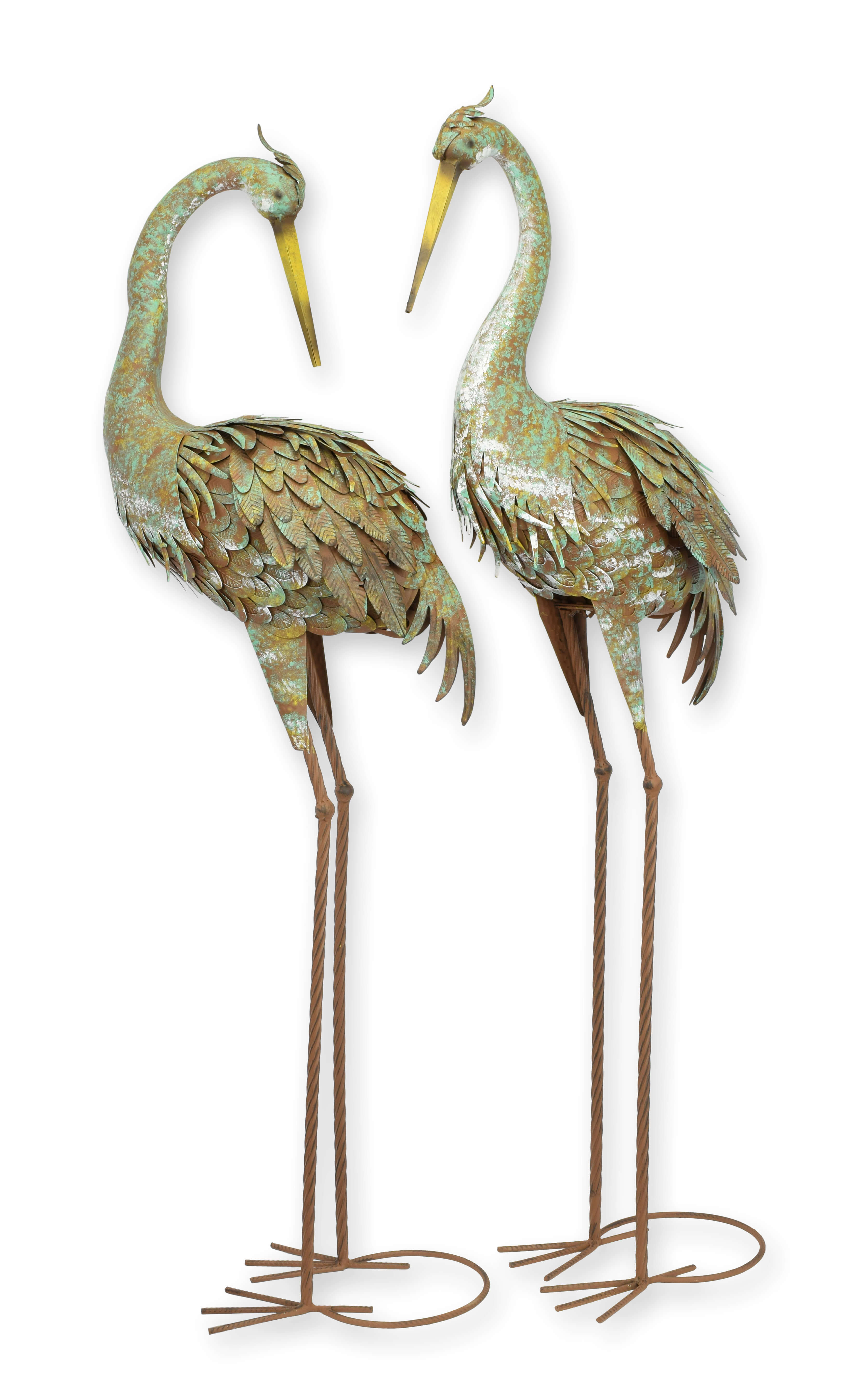 metallisch,  flamingos, skulptur, rustikal, kunstwerk