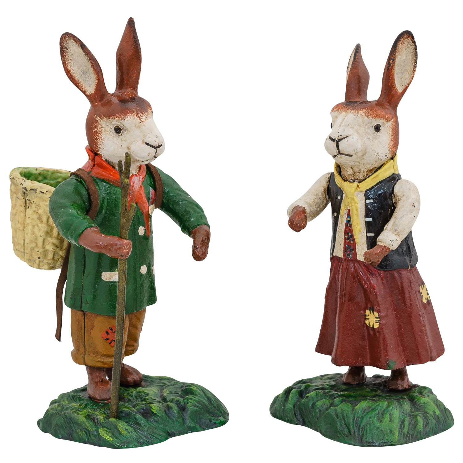 Hasenpaar Hasen Osterhase Hase Eisen 23cm Antik-Stil