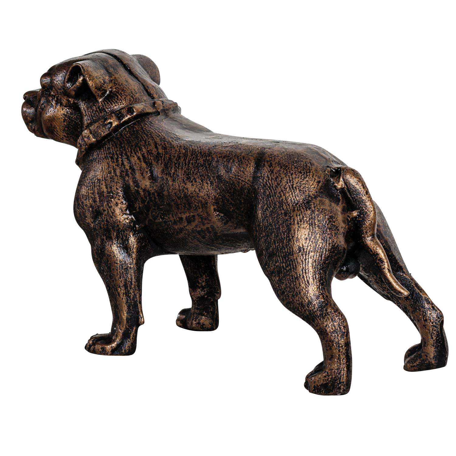 Eisenfigur Staffordshire Bullterrier Hund Figur Skulptur Eisen Antik-Stil 33cm