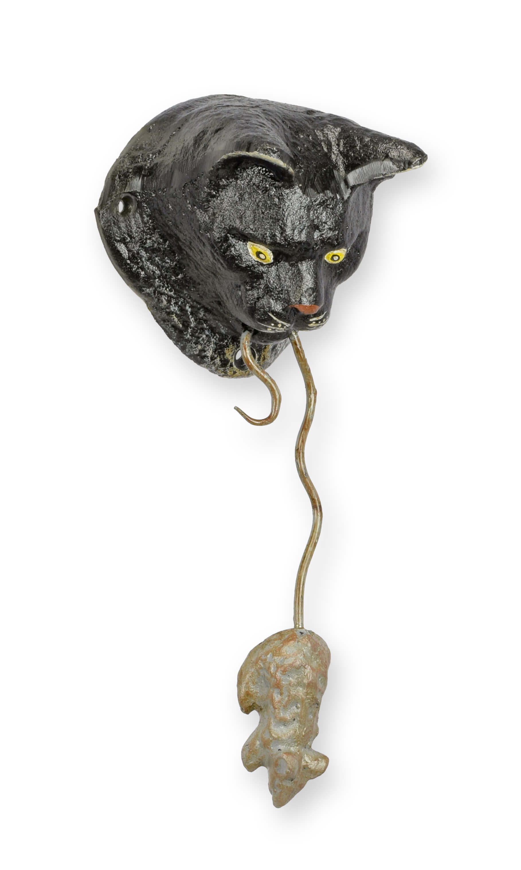 schwarze katze, Kopf einer Katze, Haken, Halsanhänger, Steinfigur