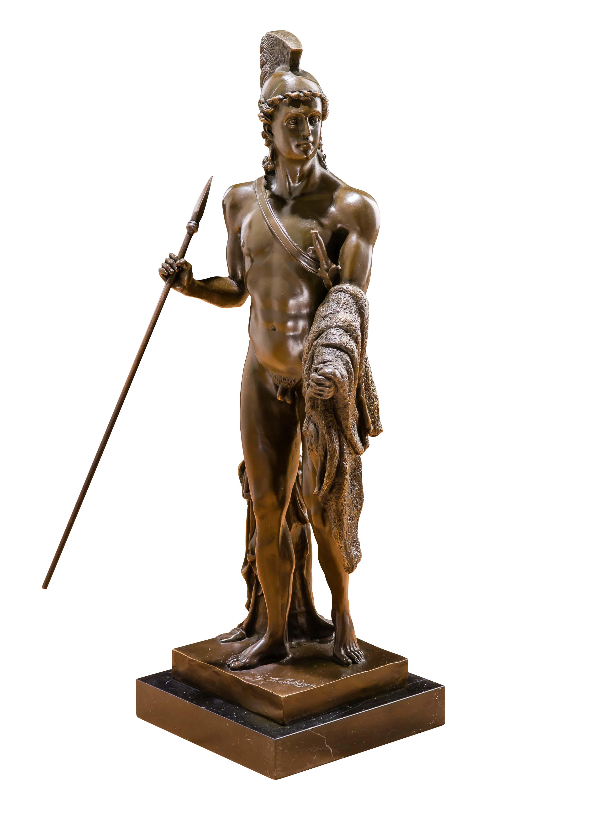 Bronze Skulptur Jason goldenes Vlies Figur 16kg Bronzeskulptur 67cm Bronzefigur