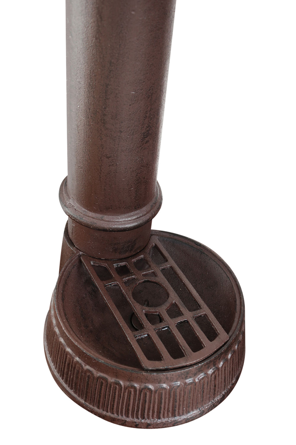 Standbrunnen 73cm Alu Brunnen Waschbecken Garten im Antik-Stil braun