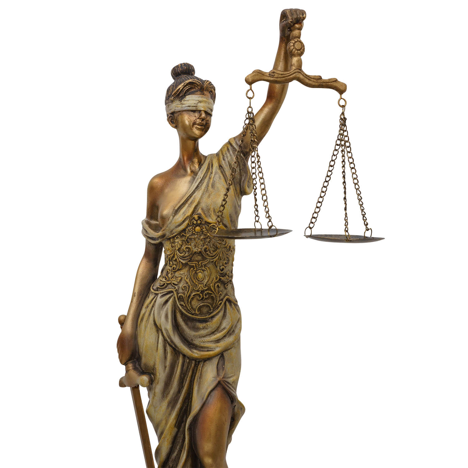 Skulptur Justitia Göttin der Gerechtigkeit Figur im Antik-Stil - 53cm