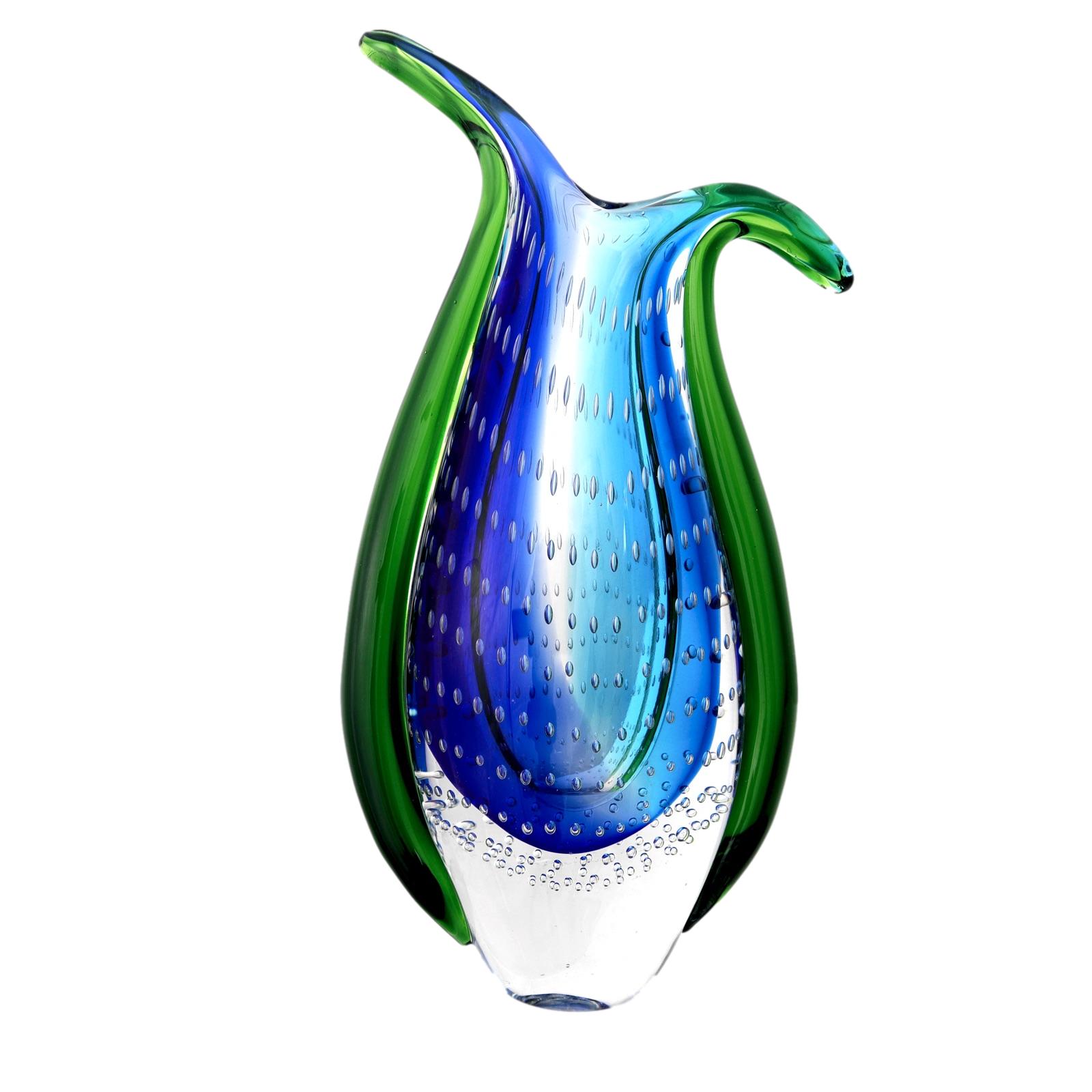 Glasvase Glas Vase im Italien Murano-Antik-Stil Höhe 27cm 2kg Tischvase Moderne