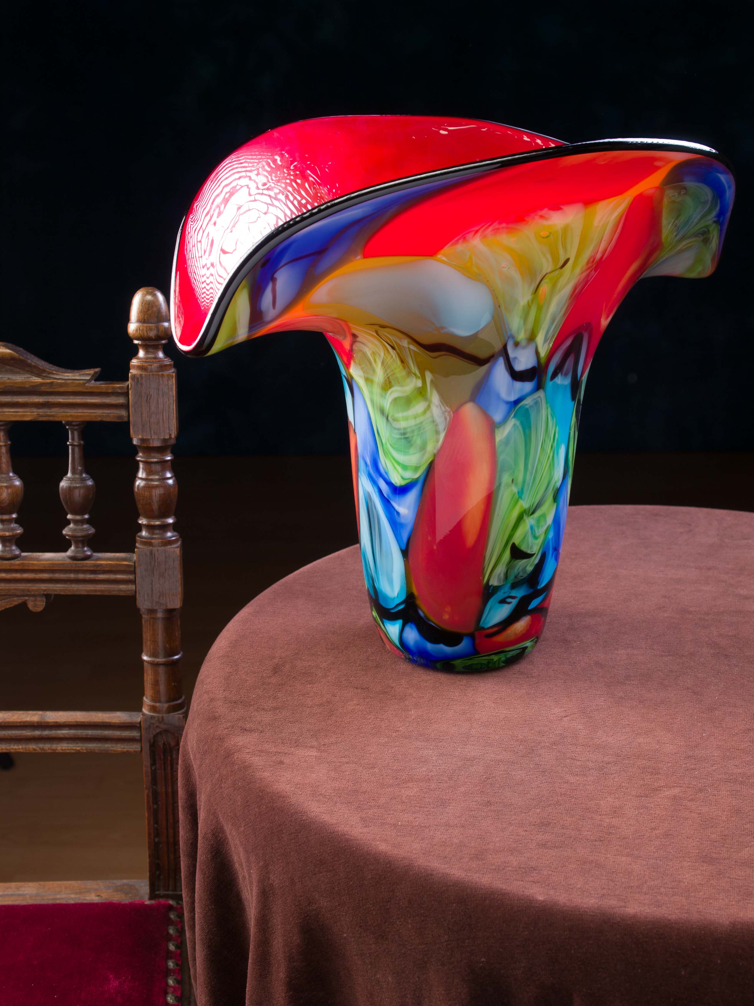 Glasvase Glas Vase im Murano Stil glass vase massive Tischvase 4,1kg