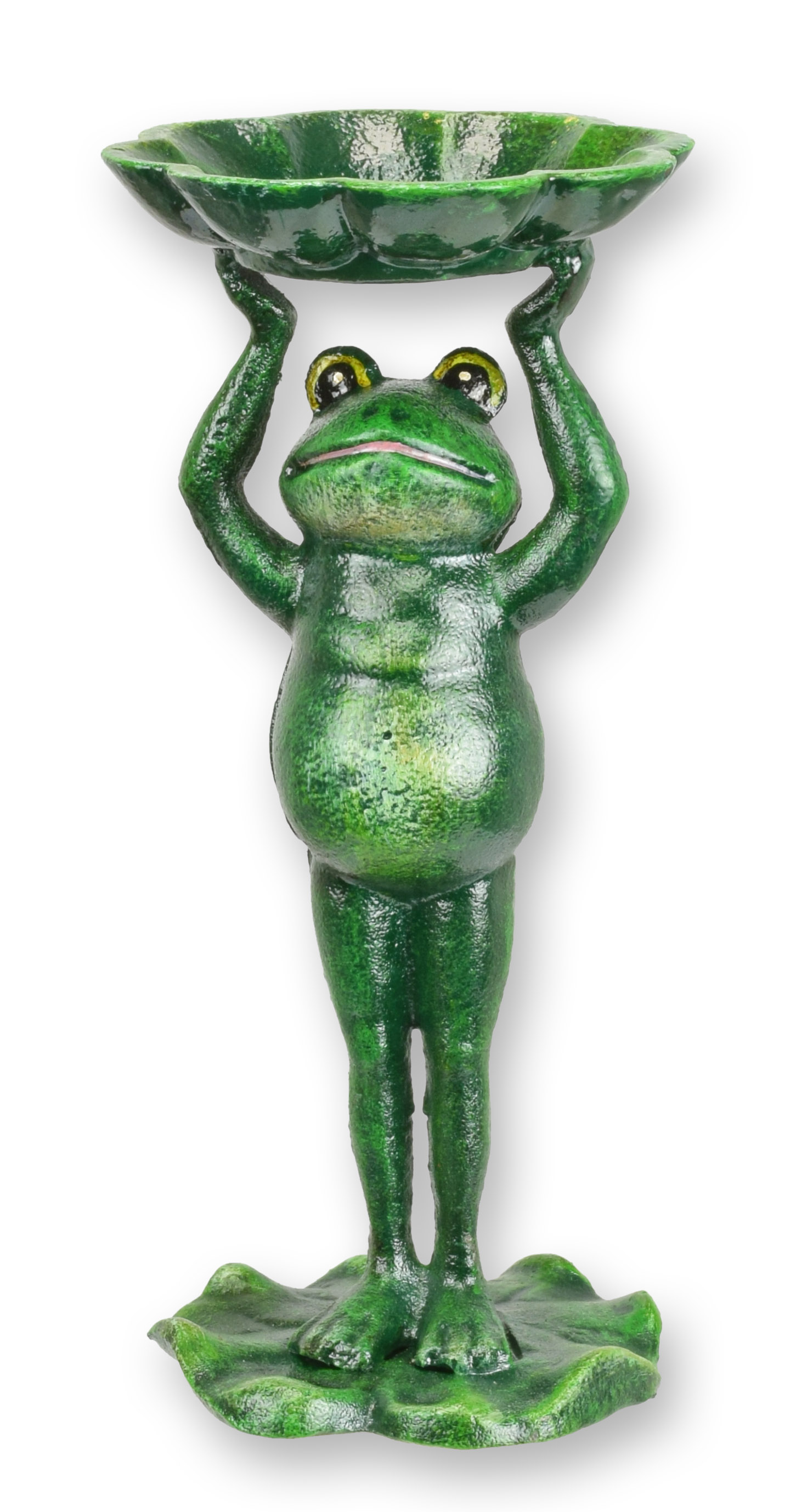 Vogeltränke Vogelbad Futterschale Frosch Gusseisen Replikat Retro Design Dekoration