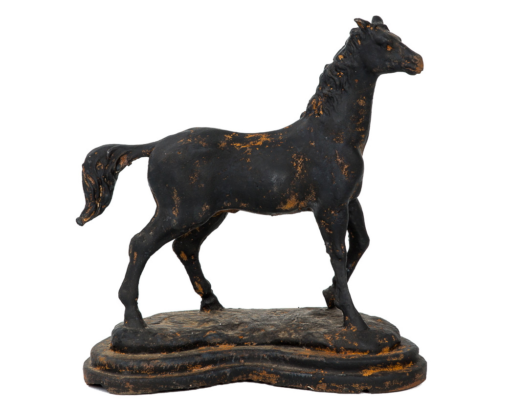 PD-31-B-1-x Skulptur Pferd auf einer Plinthe Figur Eisen 4,6kg Garten sculpture iron horse