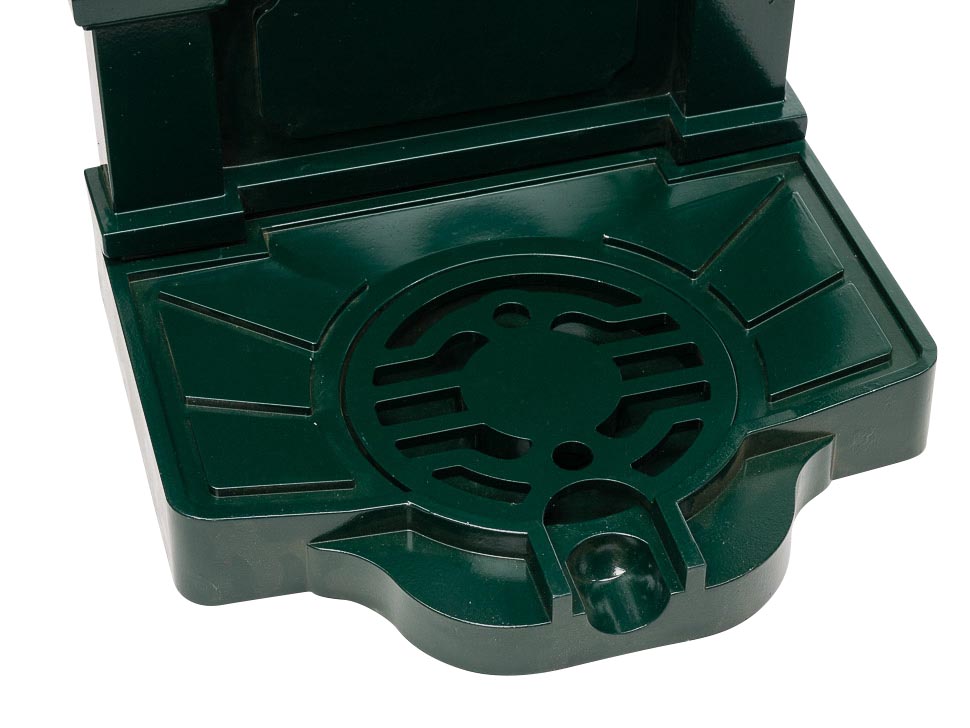 Standbrunnen 83cm Waschbecken Alu Brunnen Waschplatz Wandbrunnen antik Stil grün