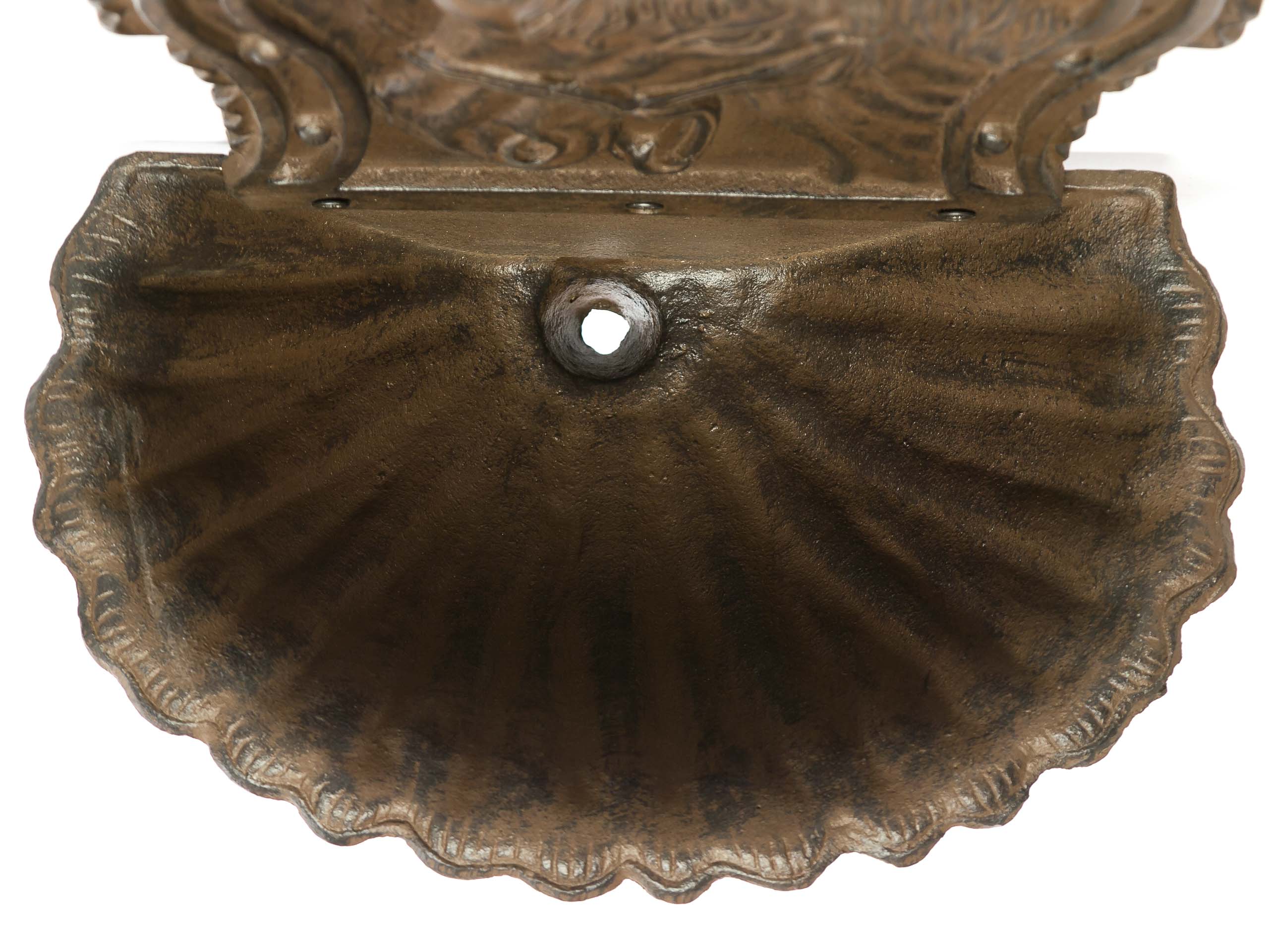 Waschbecken Wandbrunnen Garten Eisen Nostalgie antik Stil Pferd Brunnen braun