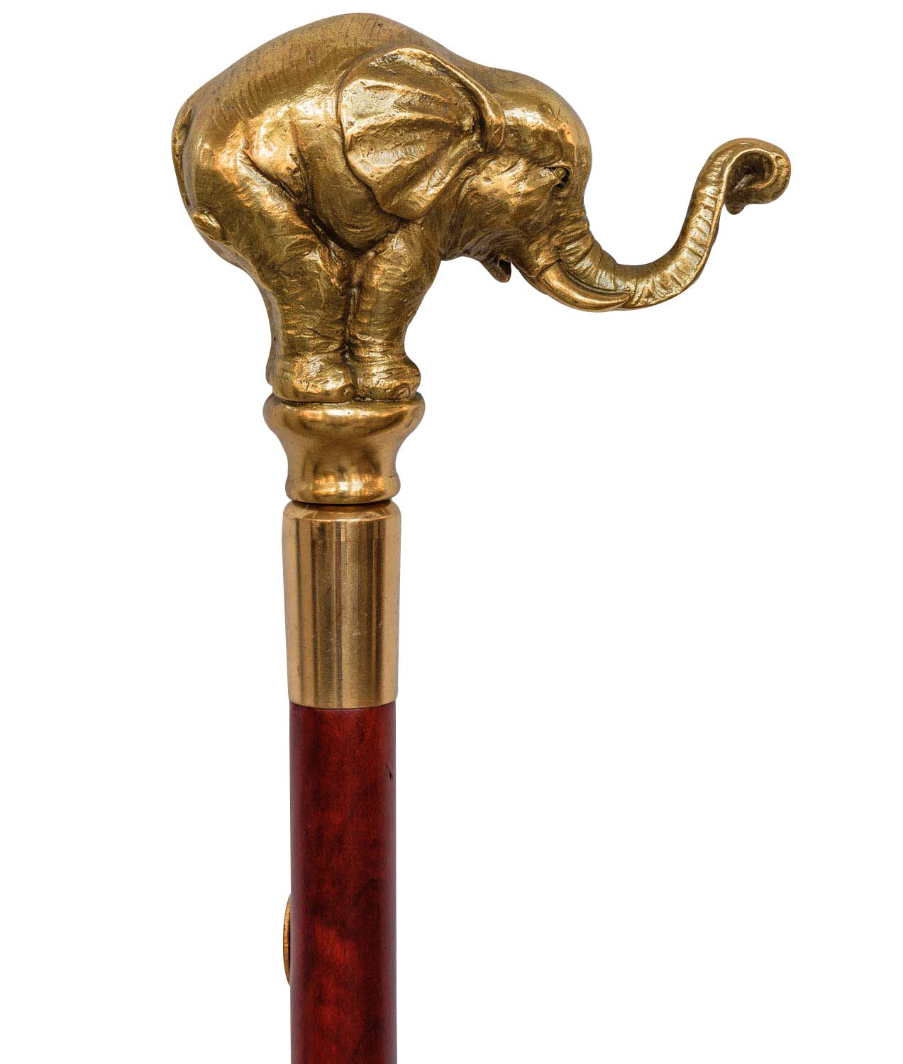 Spazierstock Bronzeskulptur Elefant Flanierstock Gehstock Wanderstock Antik-Stil