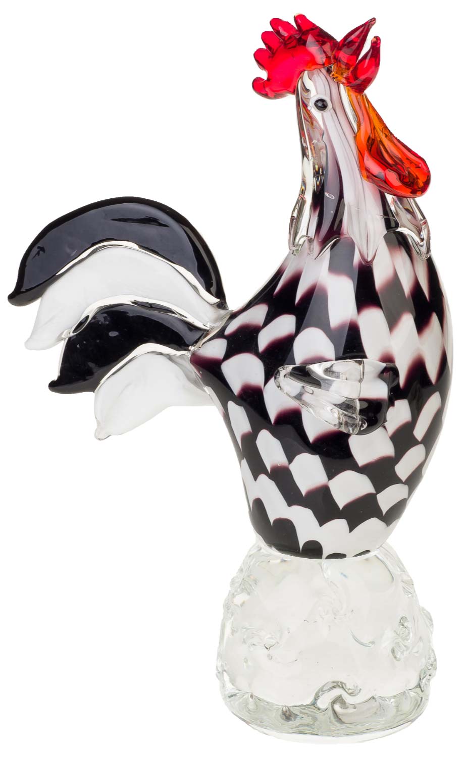 Glasfigur Figur Hahn Glas im Murano Antik Stil - 40cm