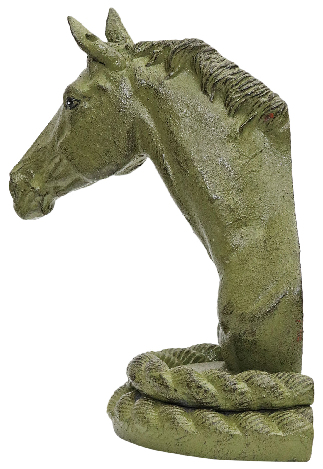 2 Buchstützen Buchständer Pferd Statue Figur Skulptur Eisen 24,5cm Antik-Stil