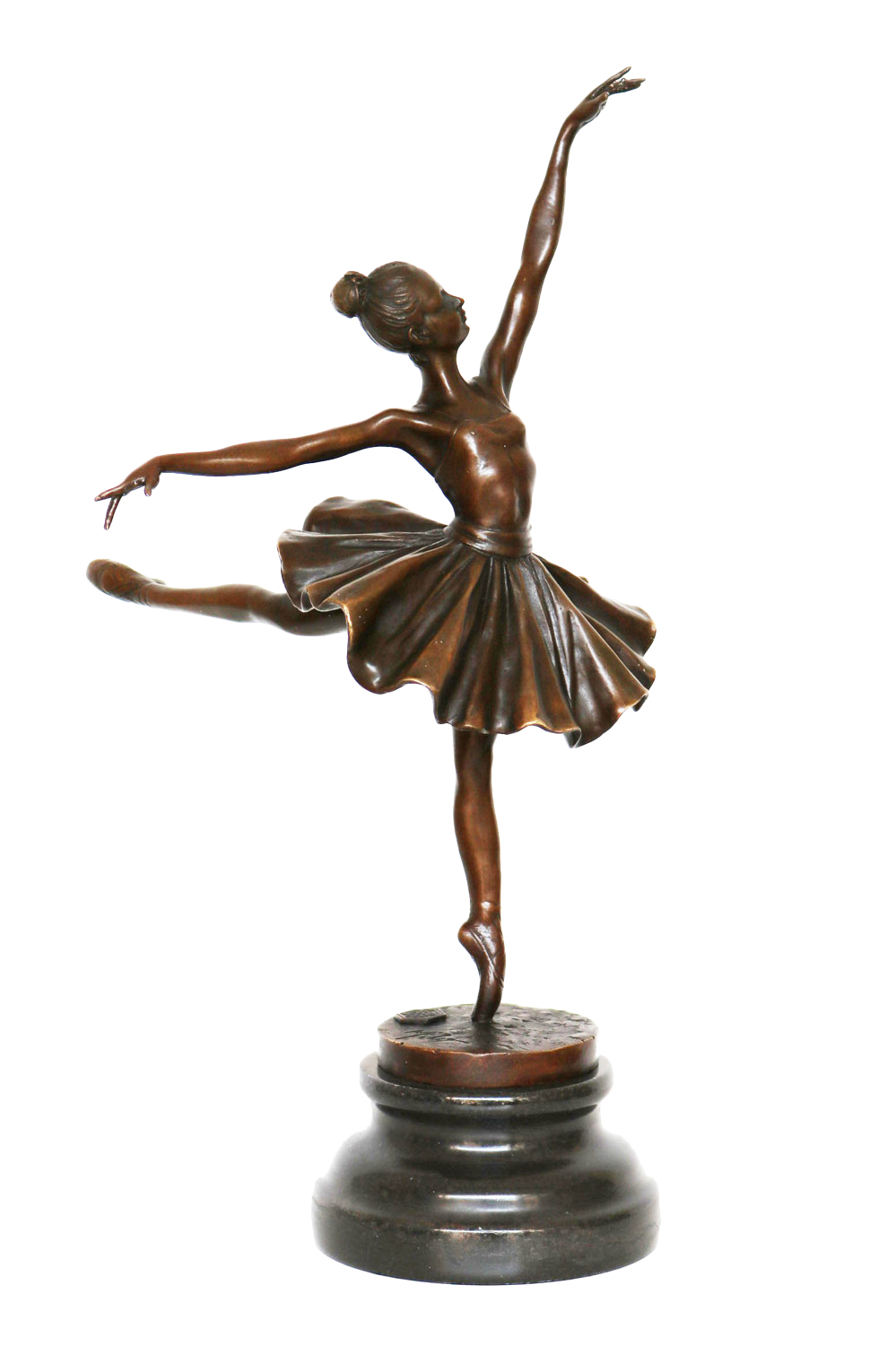 Bronzeskulptur Tänzerin Ballerina nach Degas Ballet Bronze Figur Replika f