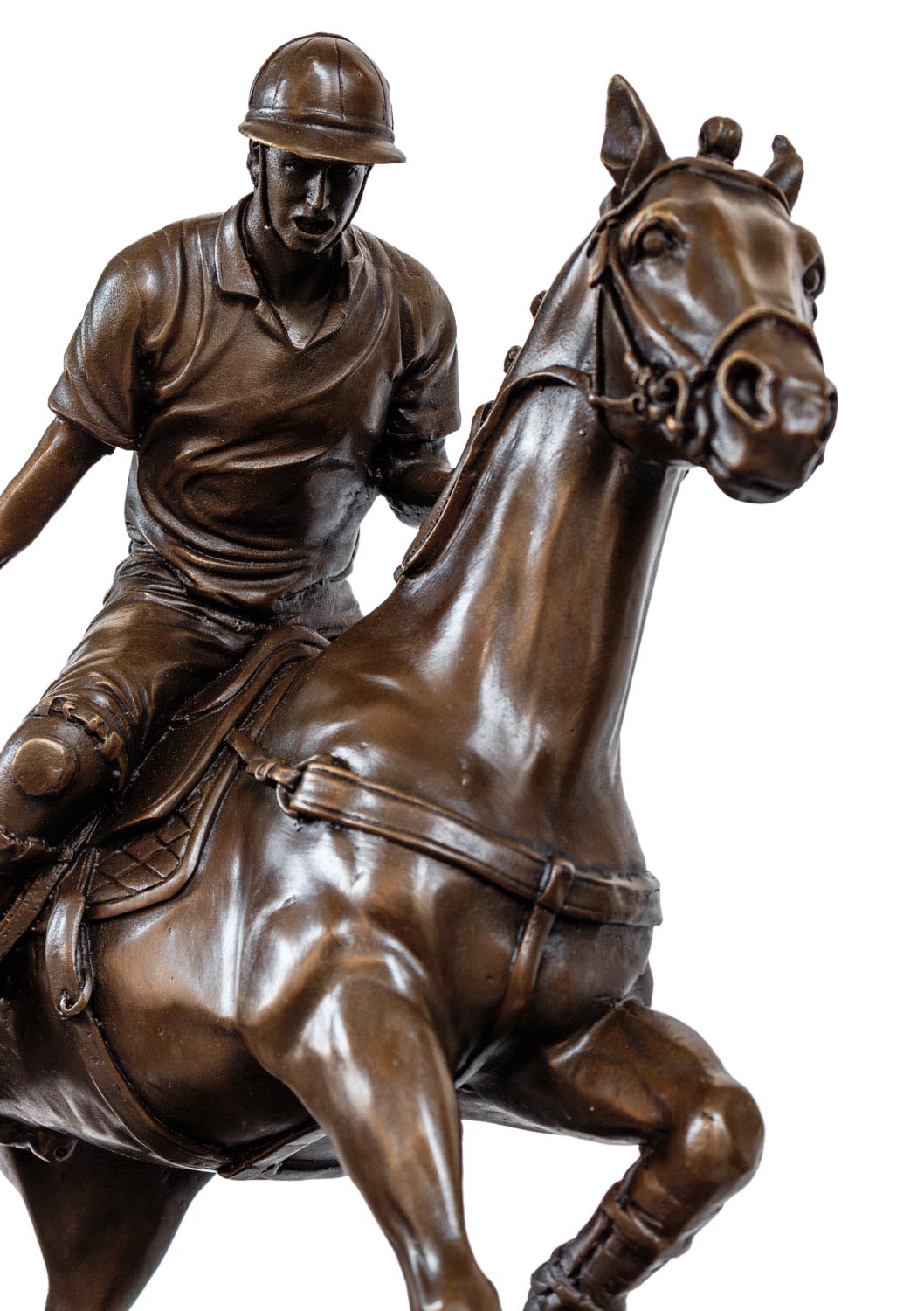 Bronzeskulptur Polo Spieler im Antik-Stil Bronze Figur Statue 33cm