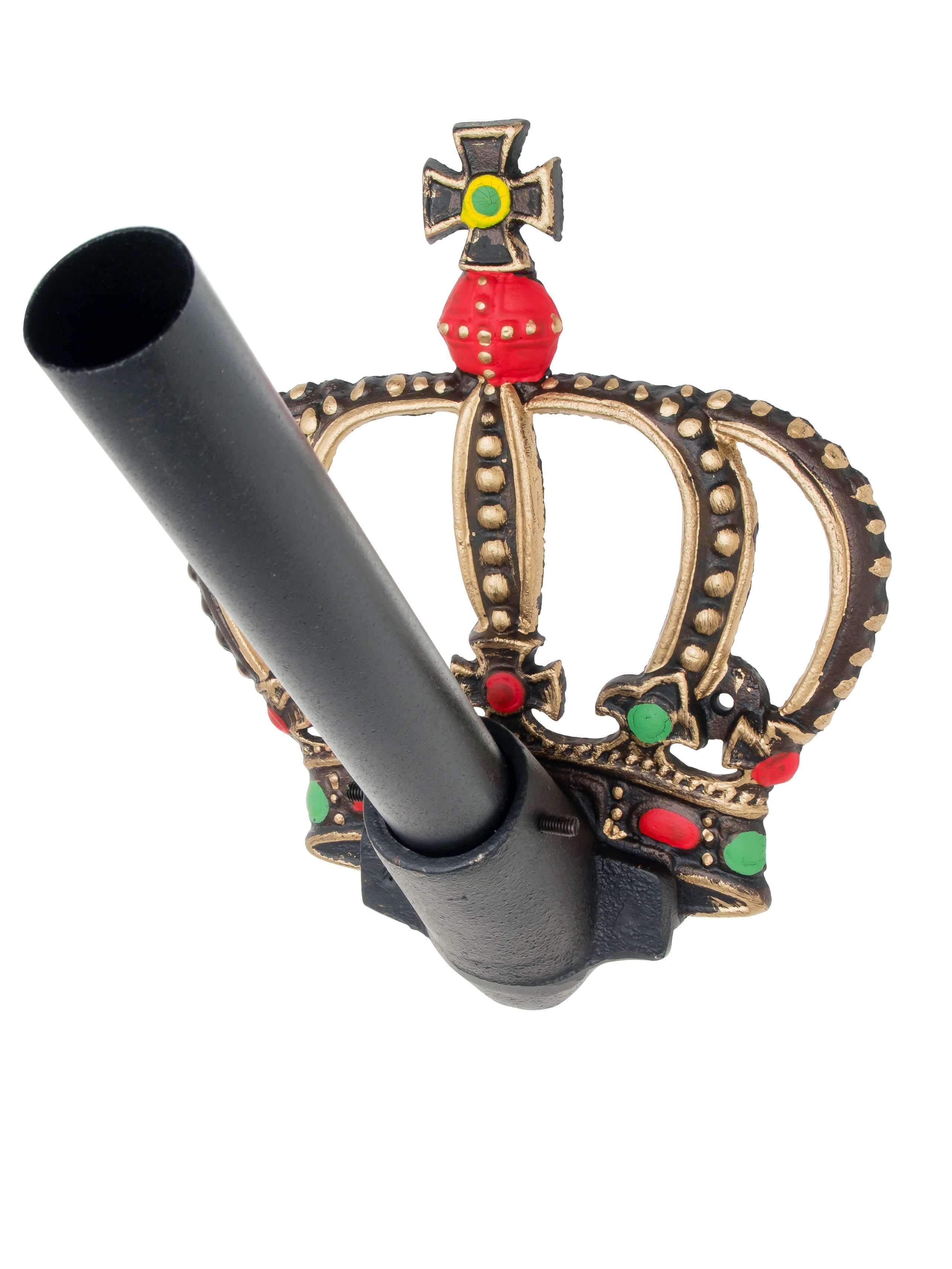 Flaggenhalter Fahnenhalter Krone König Fahnenmasthalter Fahne