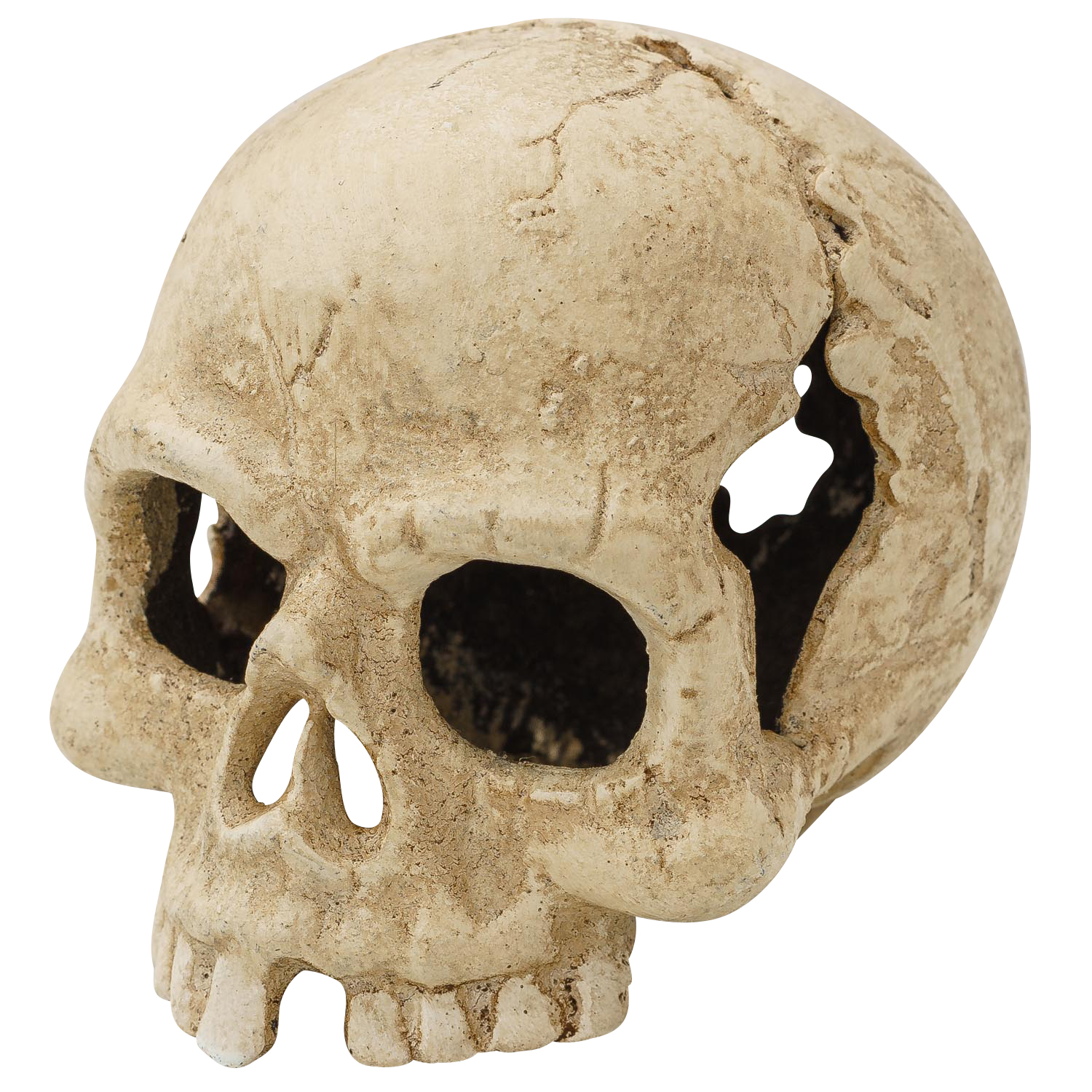 Teelichthalter Totenkopf Kerzenständer Figur Skulptur Eisen Antik-Stil