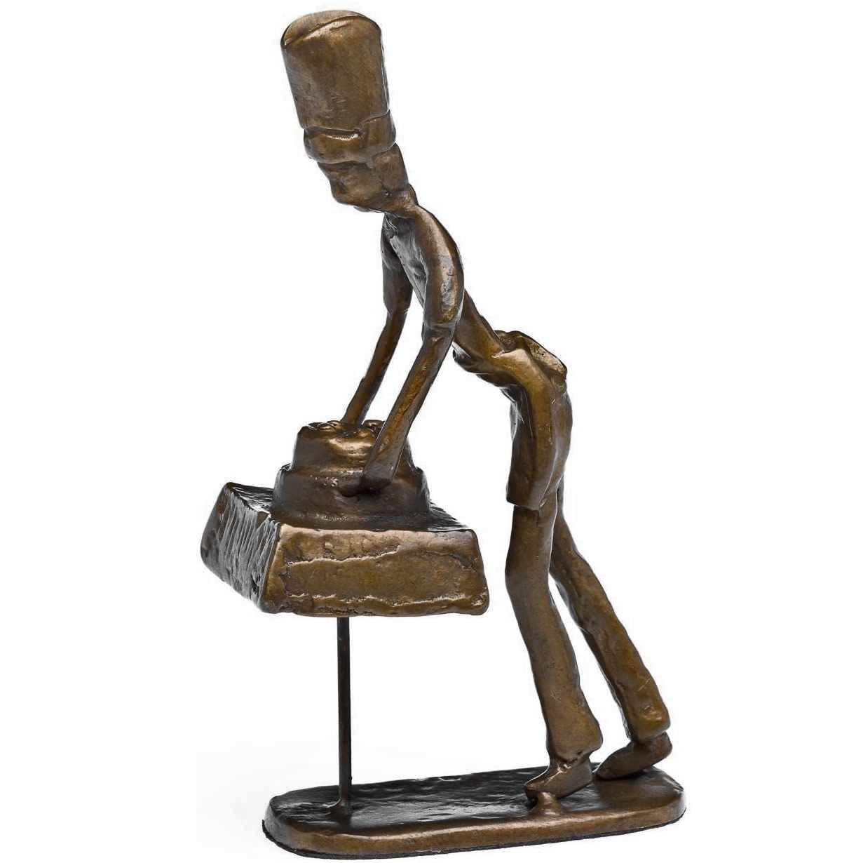 Skulptur Bäcker Koch Restaurant Küche Antik-Stil Bronze Figur Moderne KunstSkulptur Bäcker Koch Restaurant Küche Antik-Stil Bronze Figur Moderne Kunst
